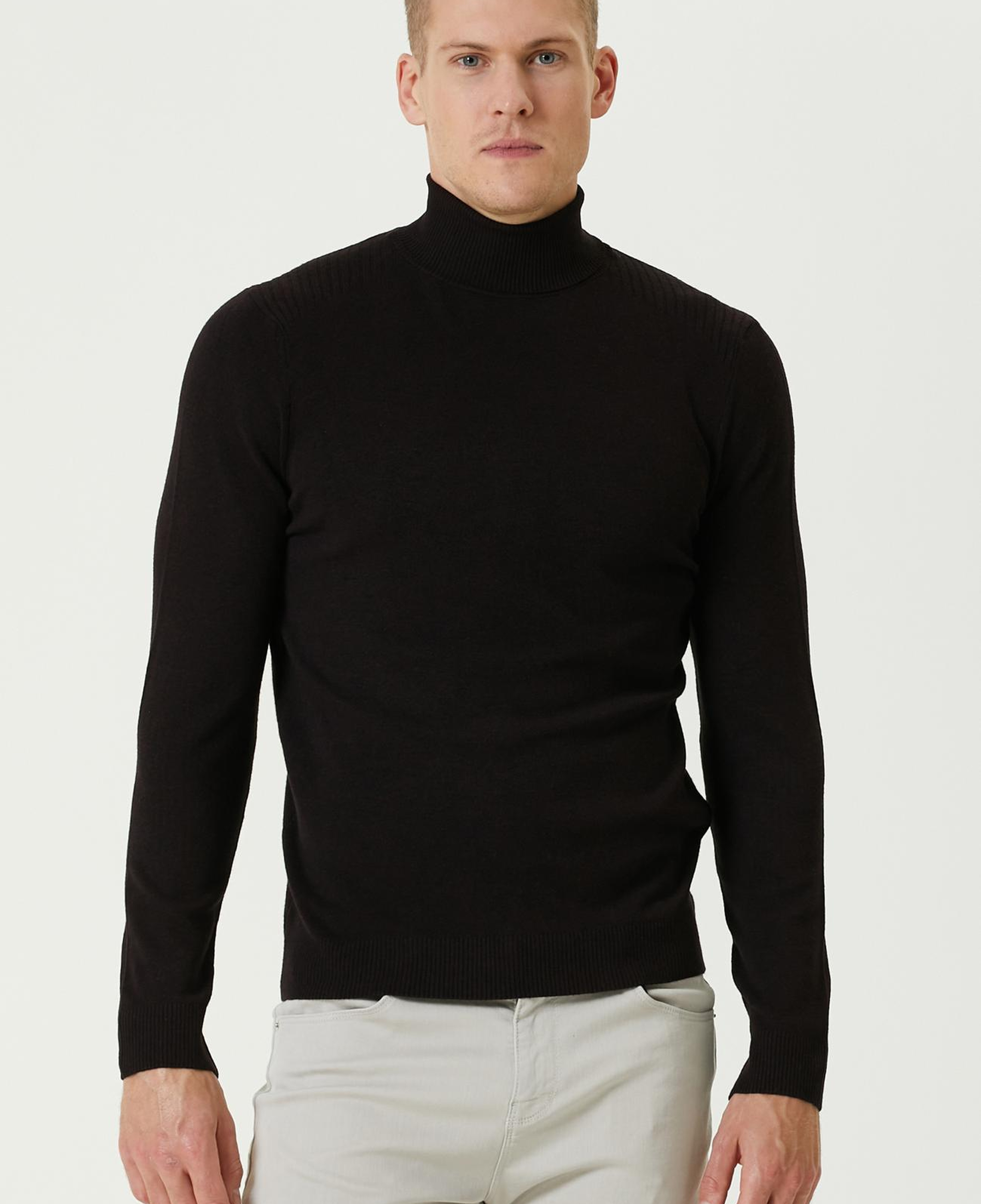 Network Erkek Bordo Balıkçı Yaka Triko Kazak