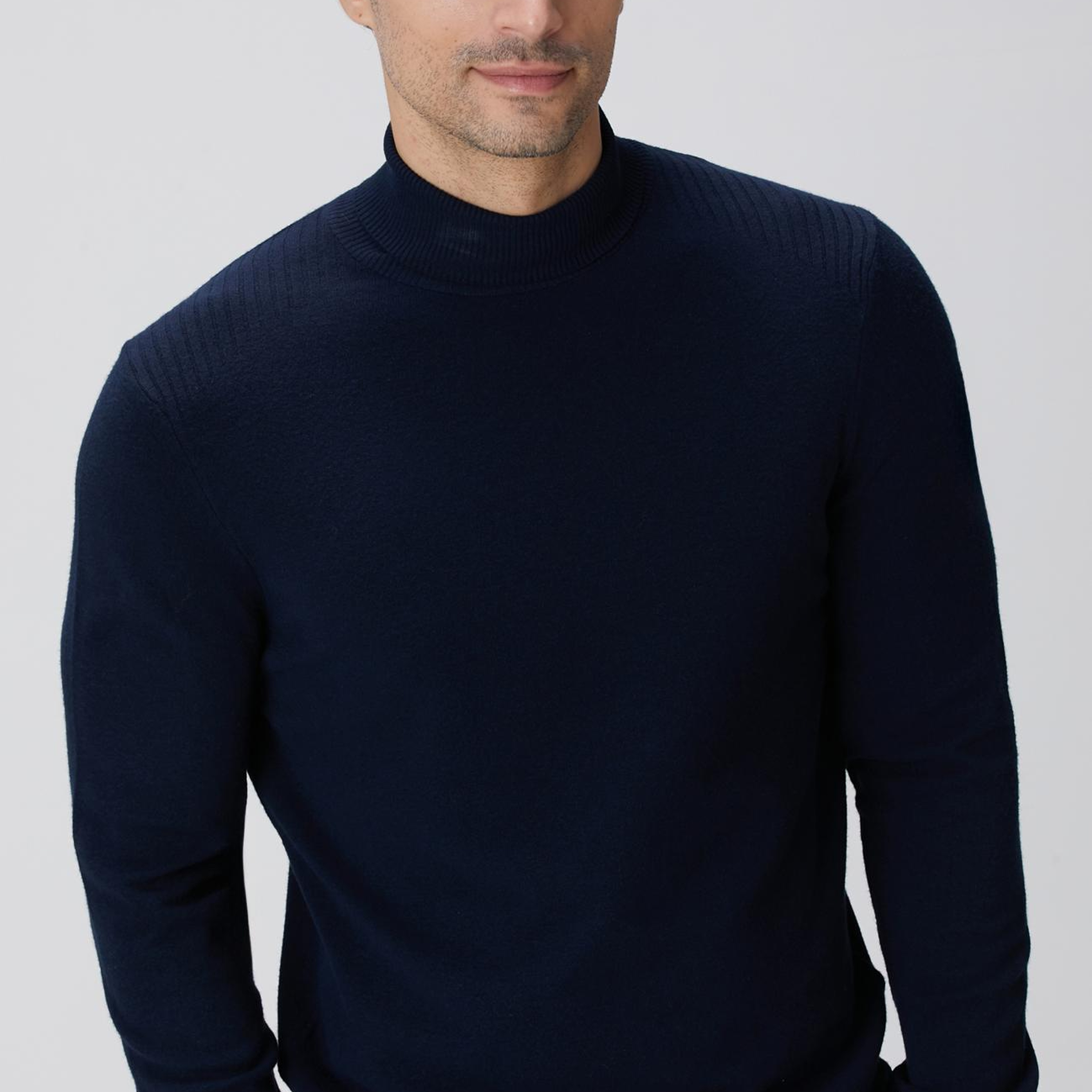 Network Erkek Lacivert Balıkçı Yaka Triko Kazak