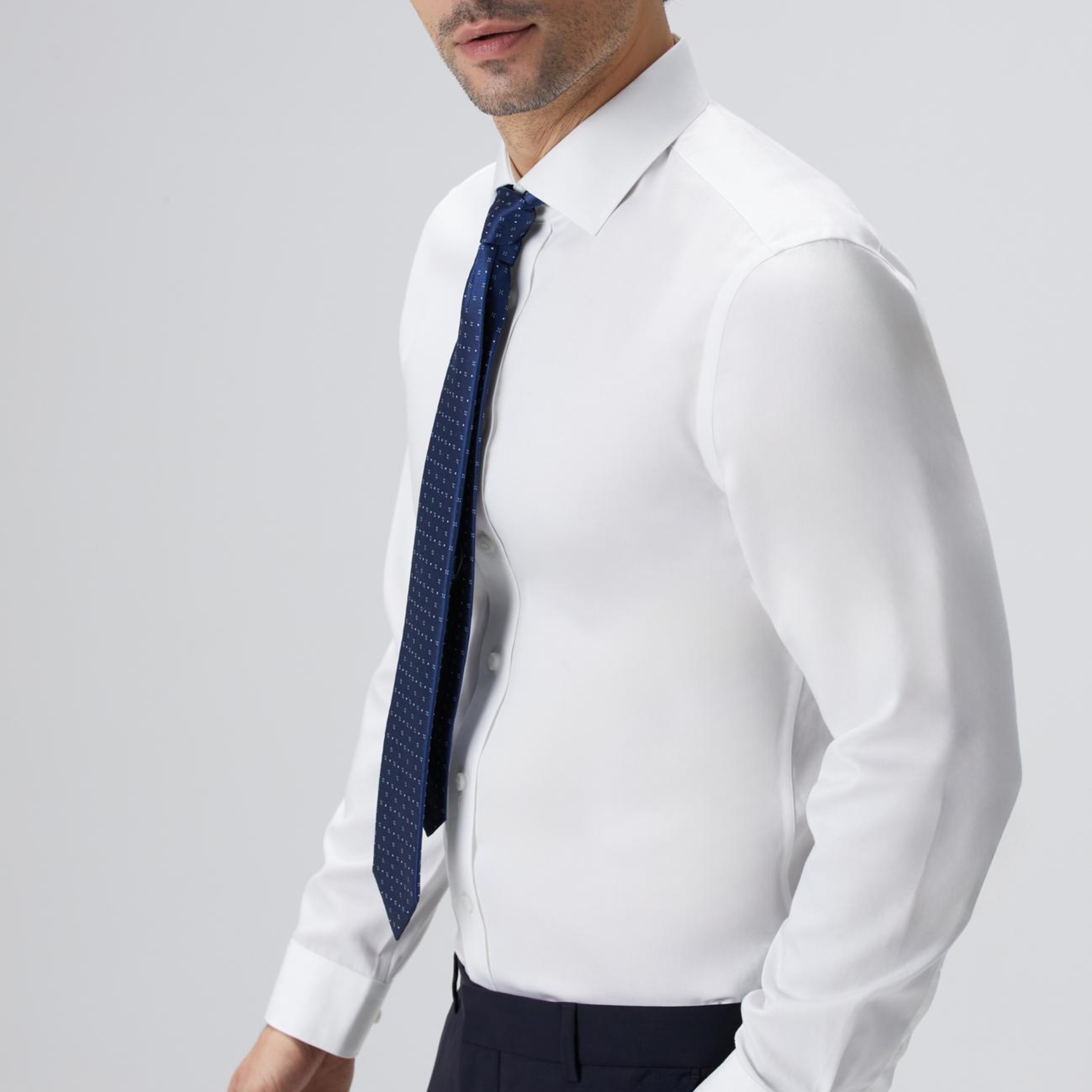 Network Erkek Beyaz Super Non-Iron Gömlek