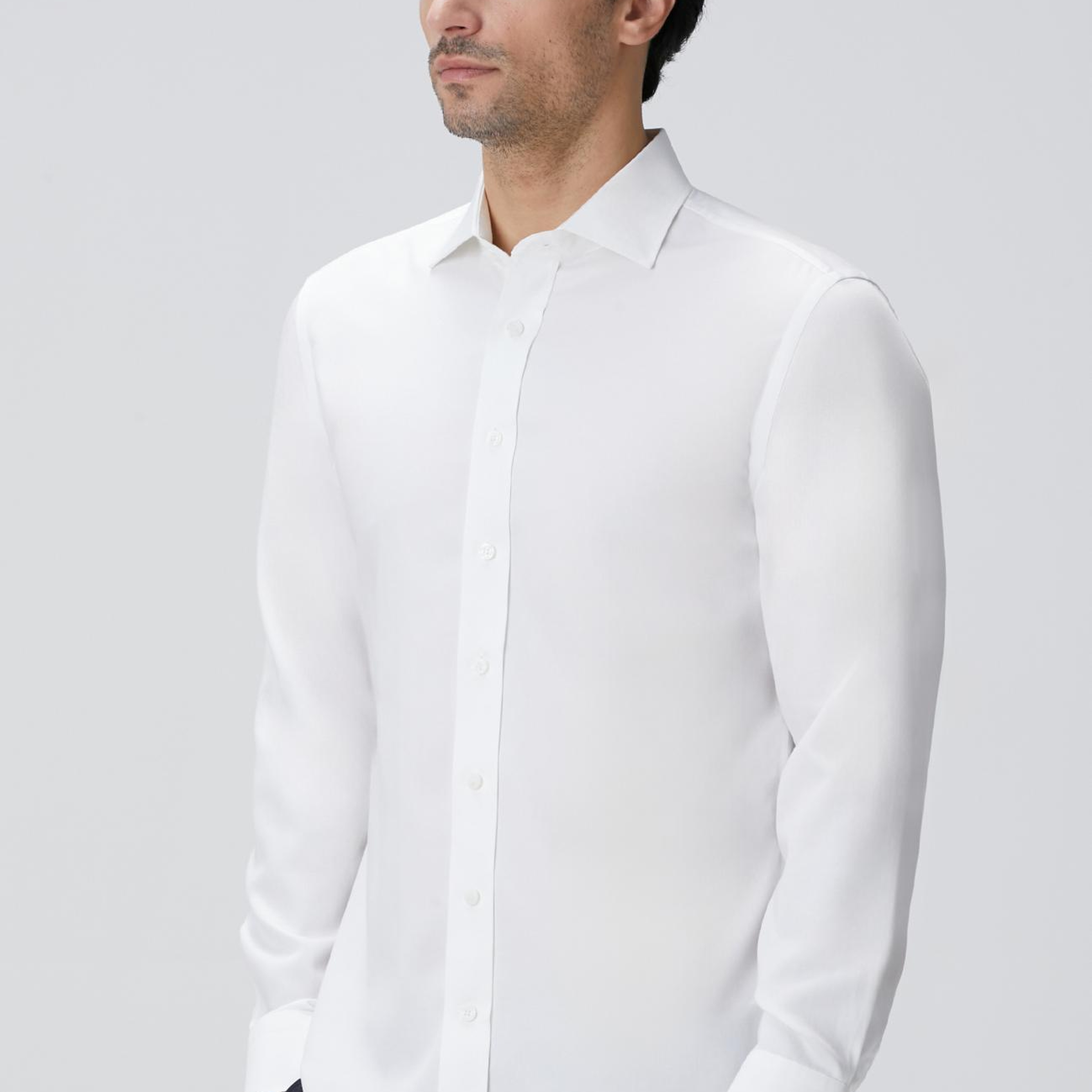 Network Erkek Beyaz Super Non-Iron Gömlek