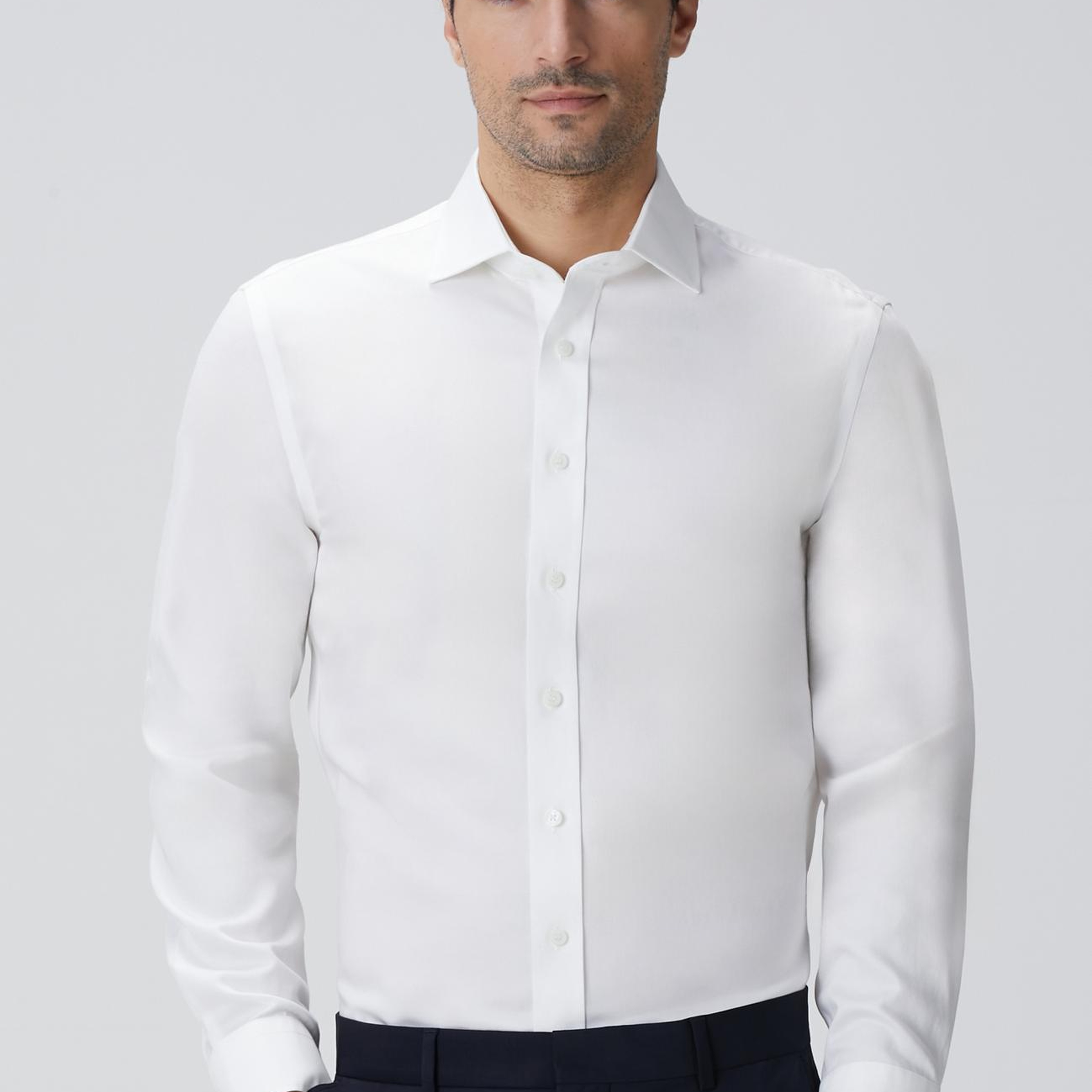 Network Erkek Beyaz Super Non-Iron Gömlek