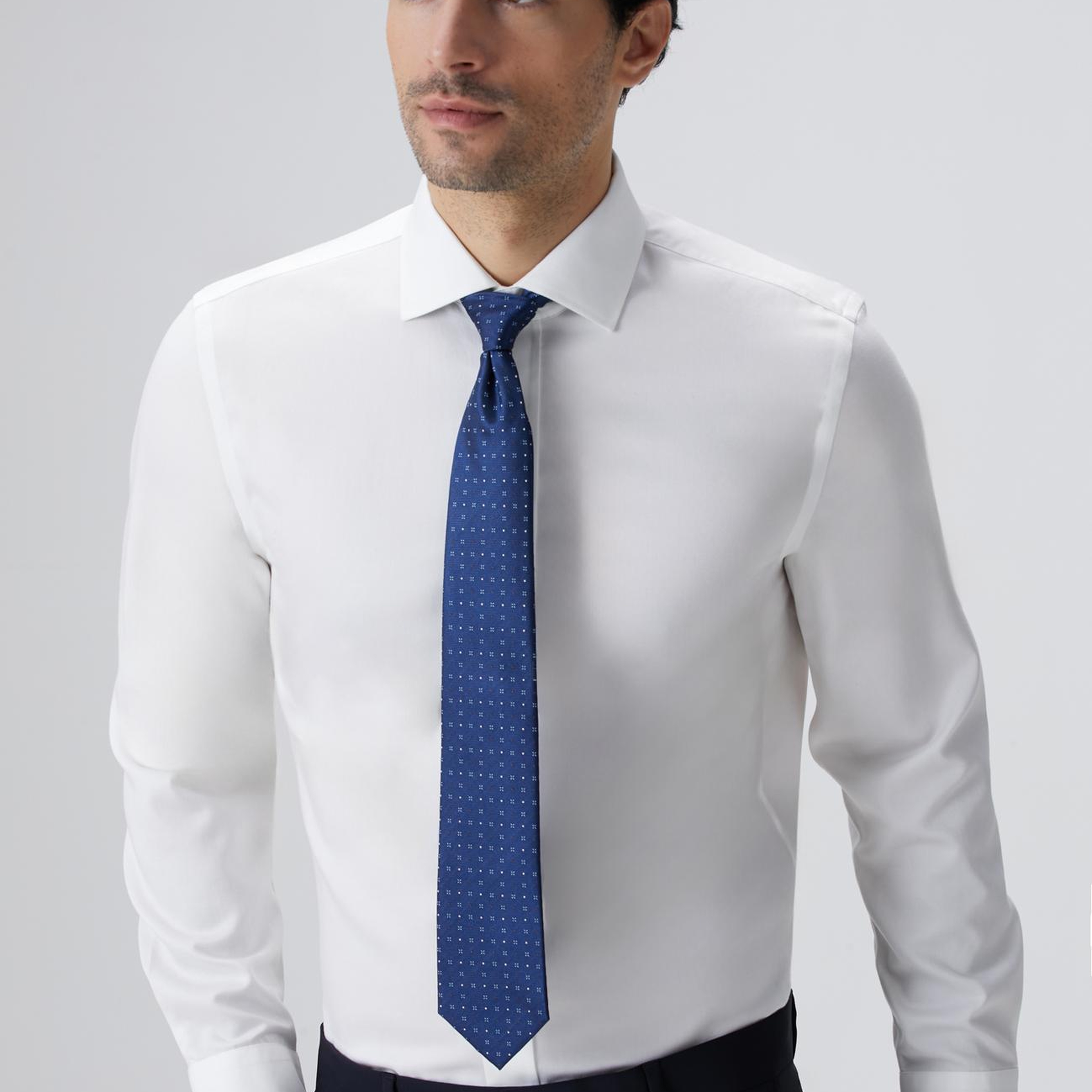 Network Erkek Beyaz Super Non-Iron Gömlek