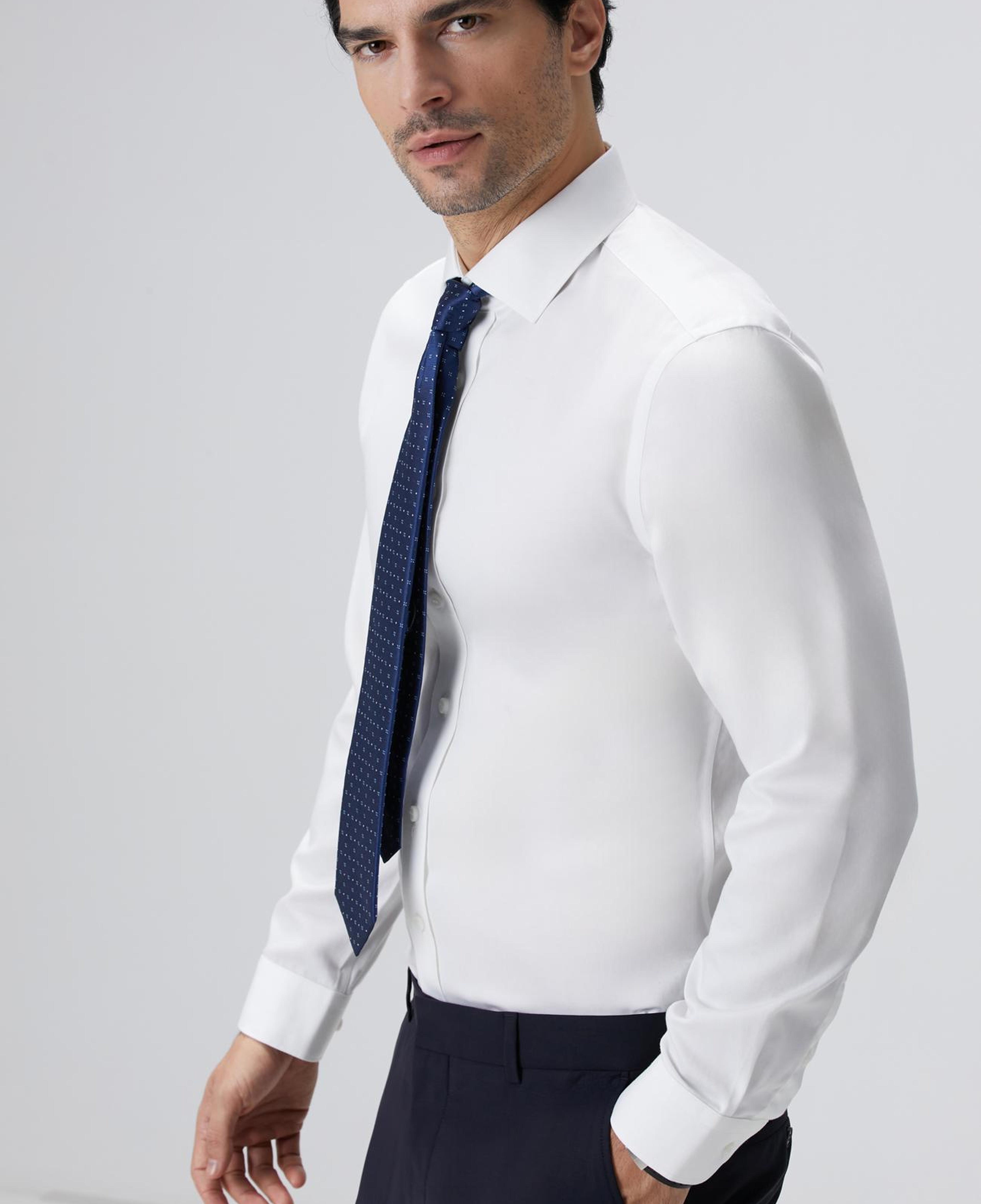 Network Erkek Beyaz Super Non-Iron Gömlek