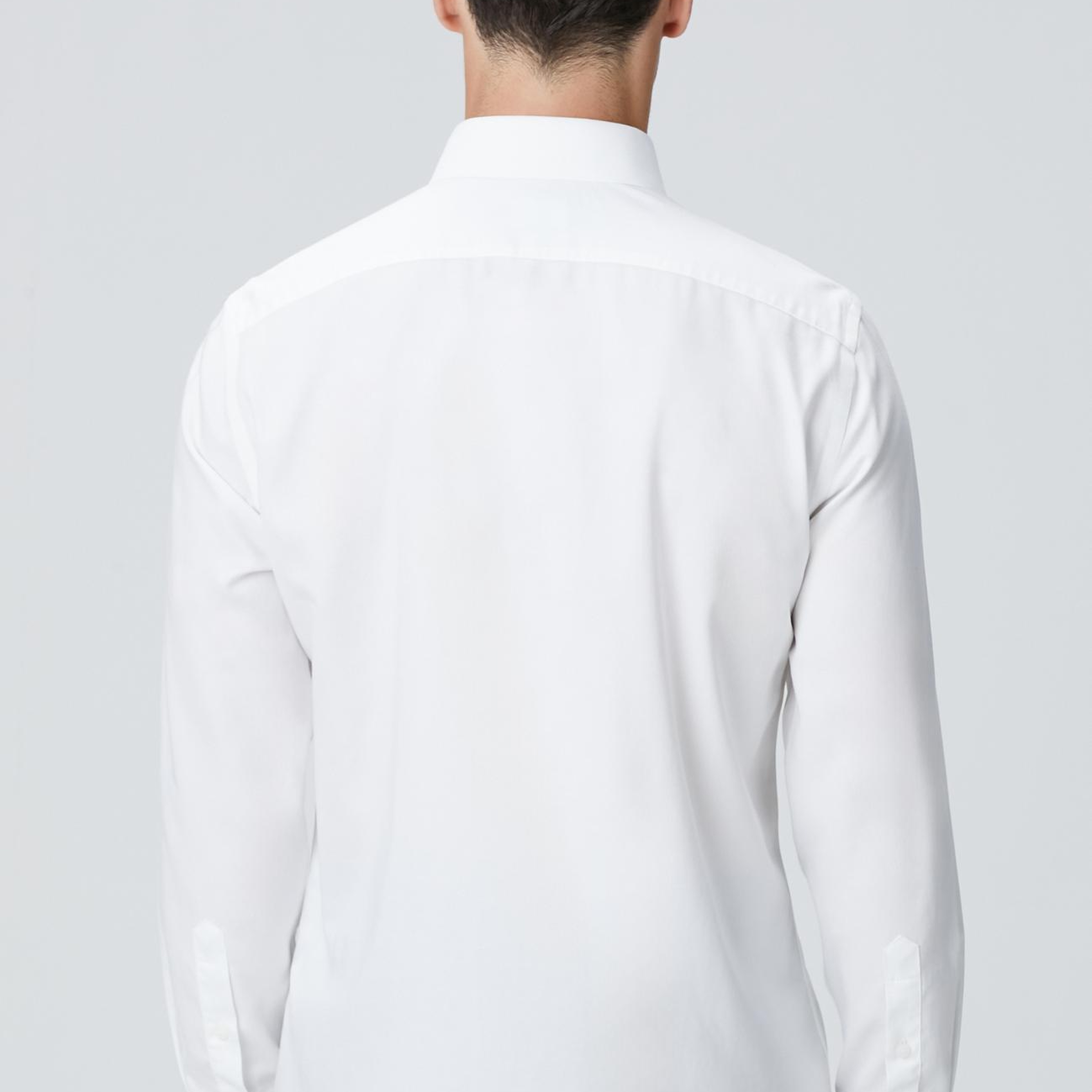 Network Erkek Non-Iron Beyaz Saten Gömlek
