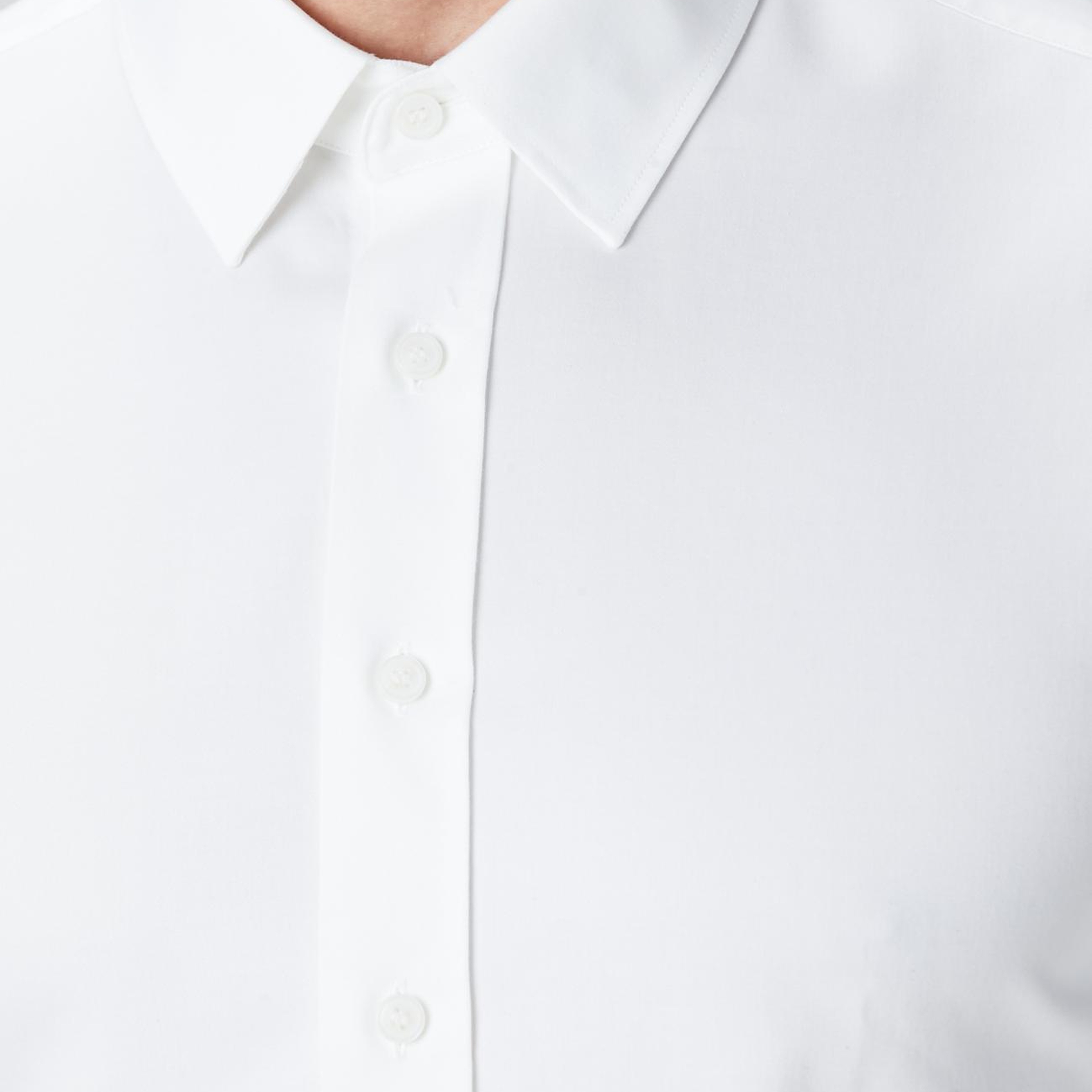 Network Erkek Non-Iron Beyaz Saten Gömlek