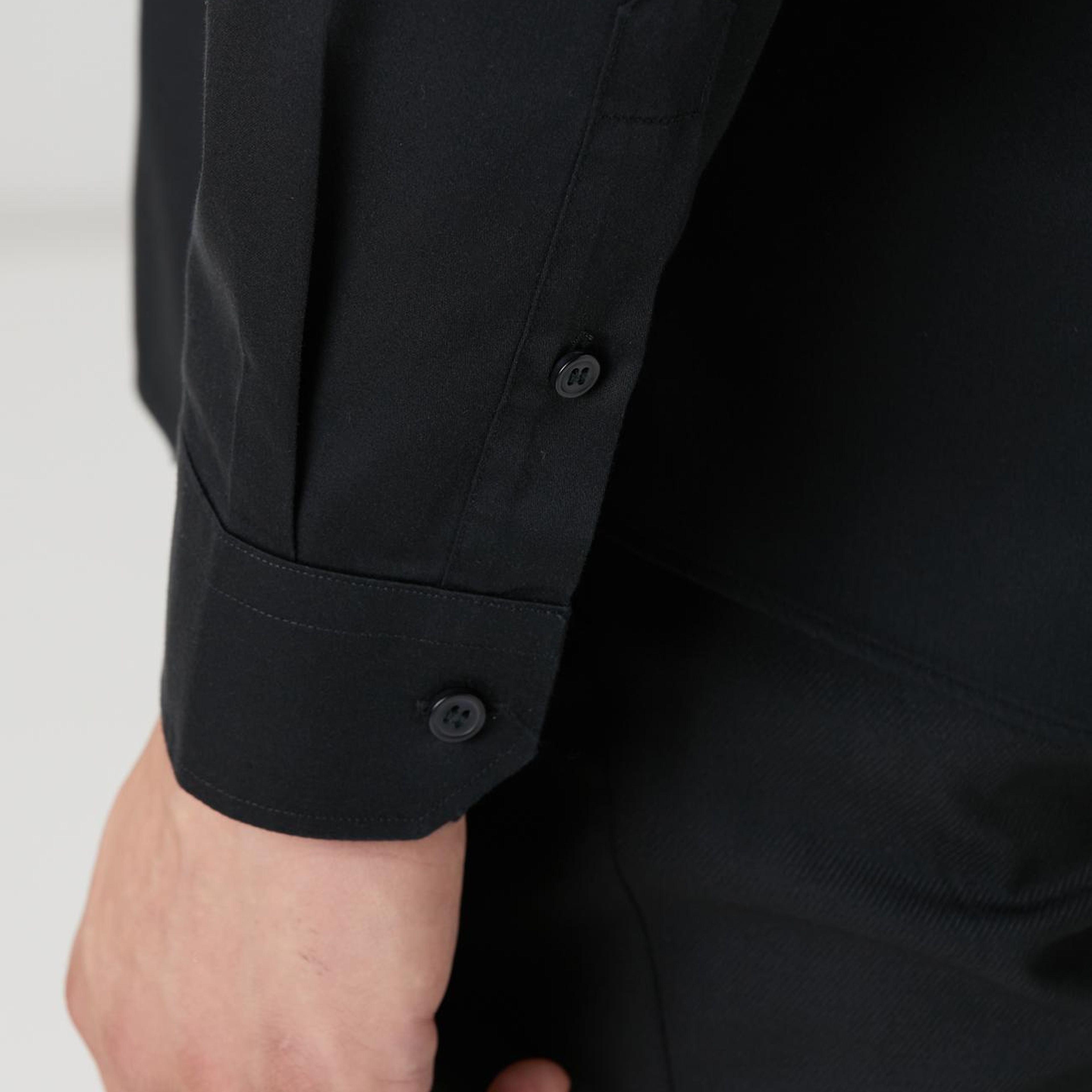 Network Erkek Non-Iron Siyah Saten Gömlek