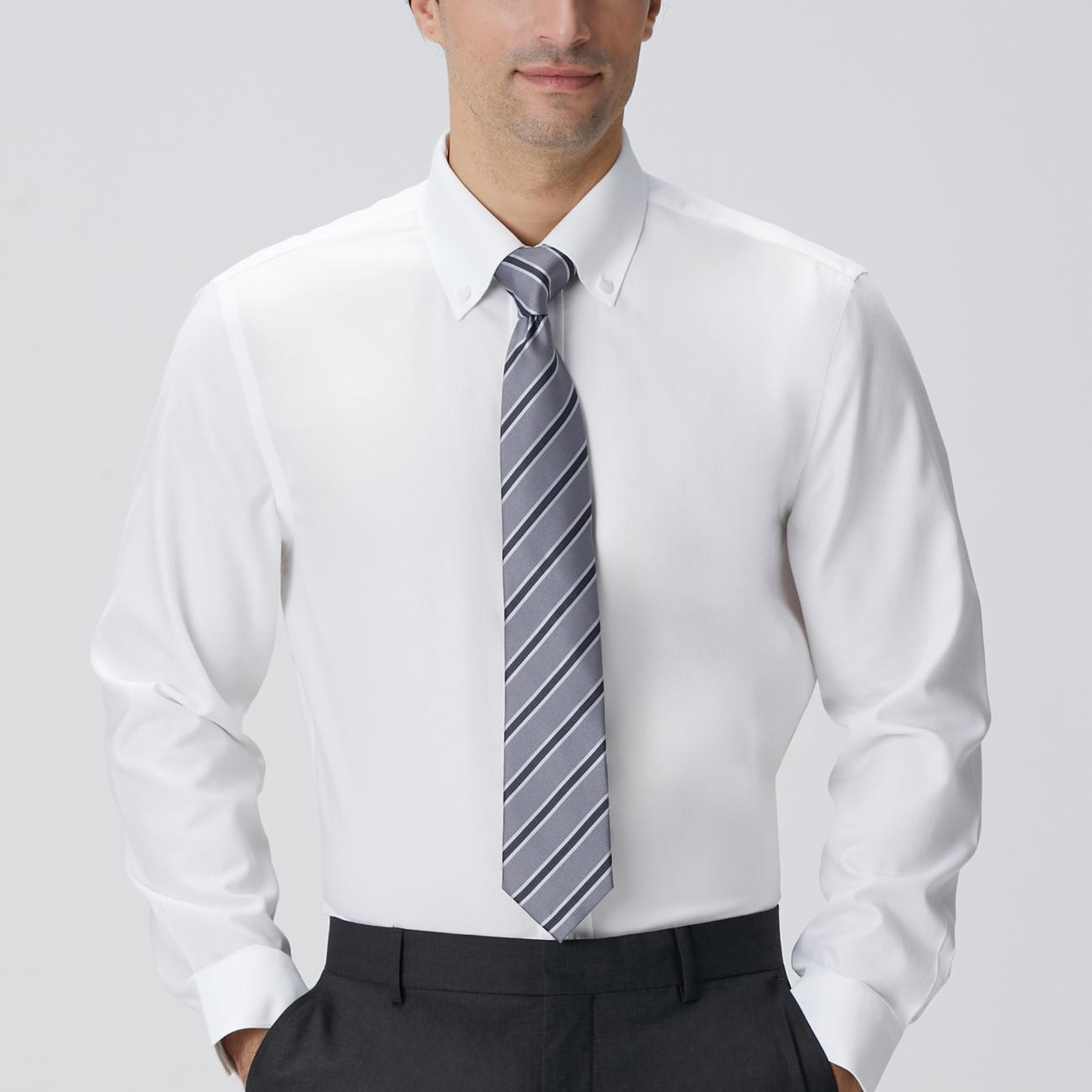 Network Erkek Beyaz Non-Iron Oxford Gömlek