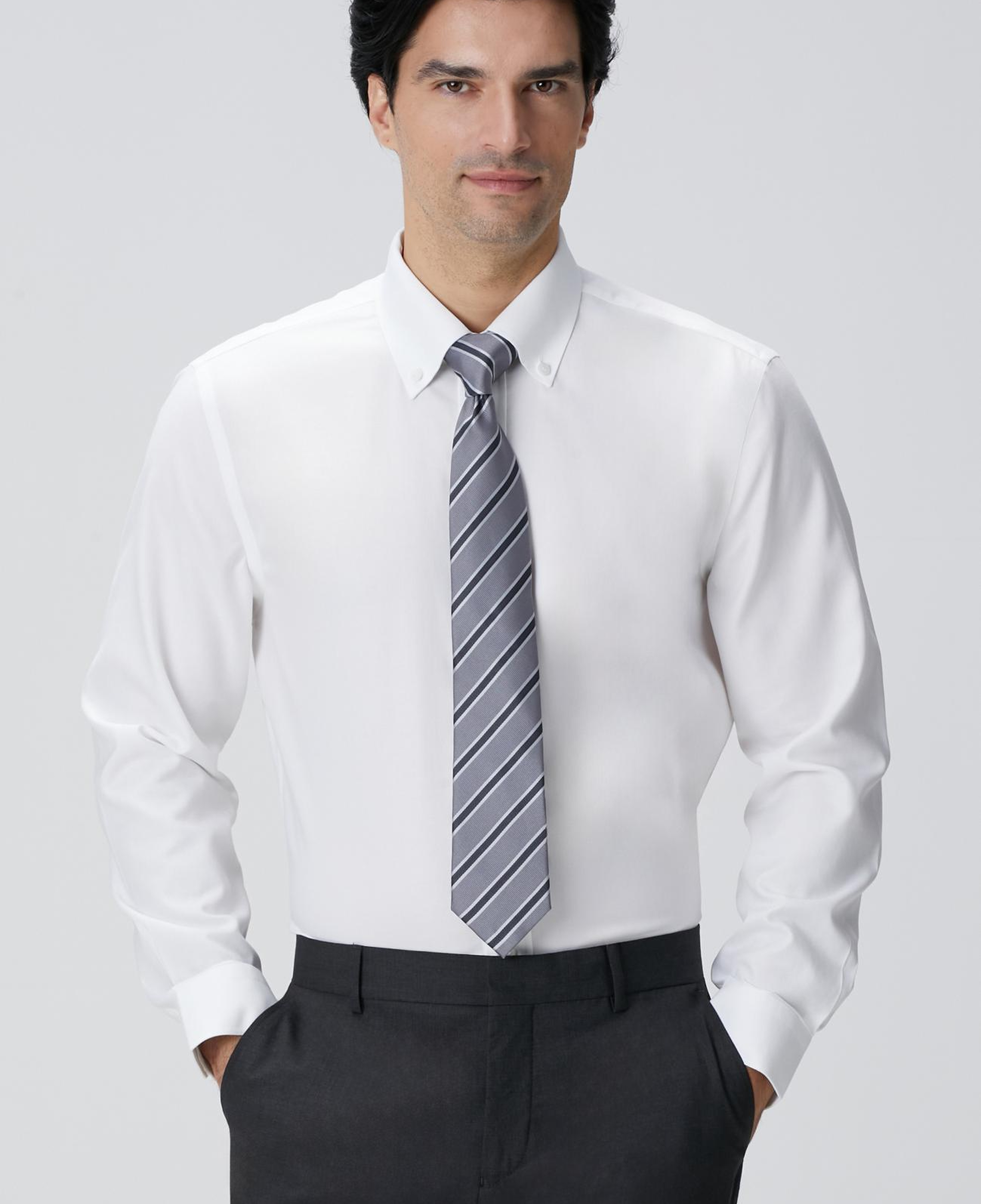 Network Erkek Beyaz Non-Iron Oxford Gömlek