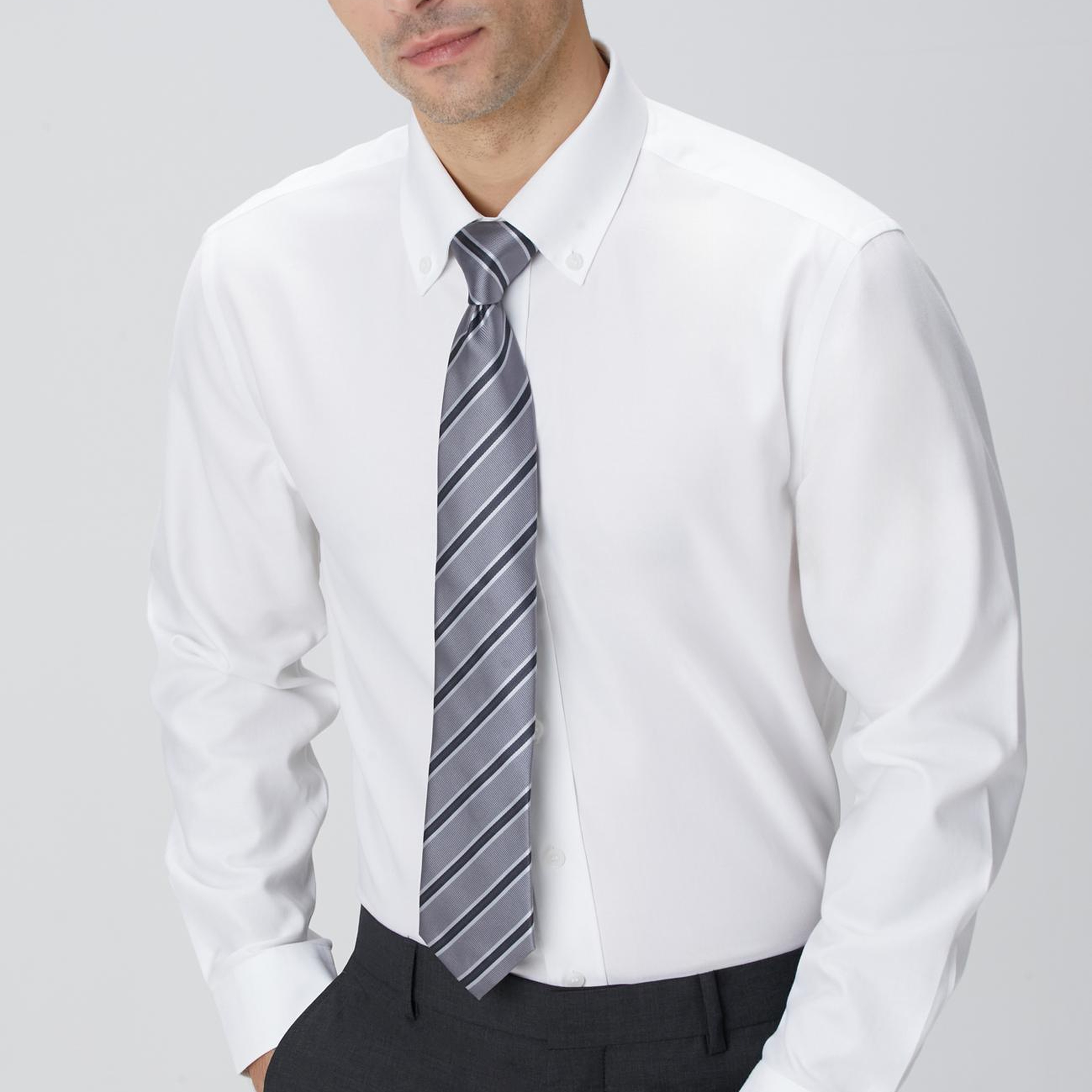 Network Erkek Beyaz Non-Iron Oxford Gömlek