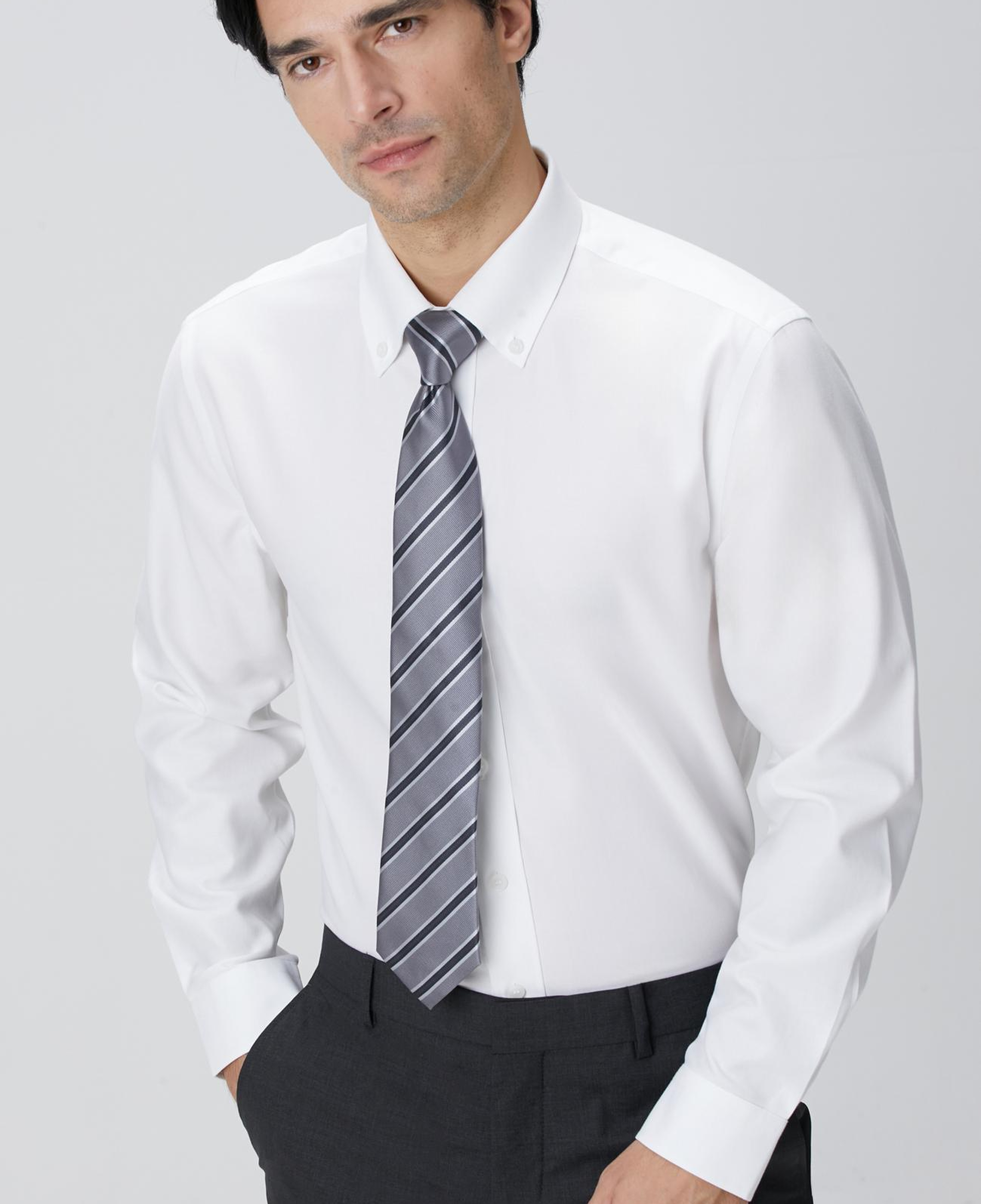 Network Erkek Beyaz Non-Iron Oxford Gömlek