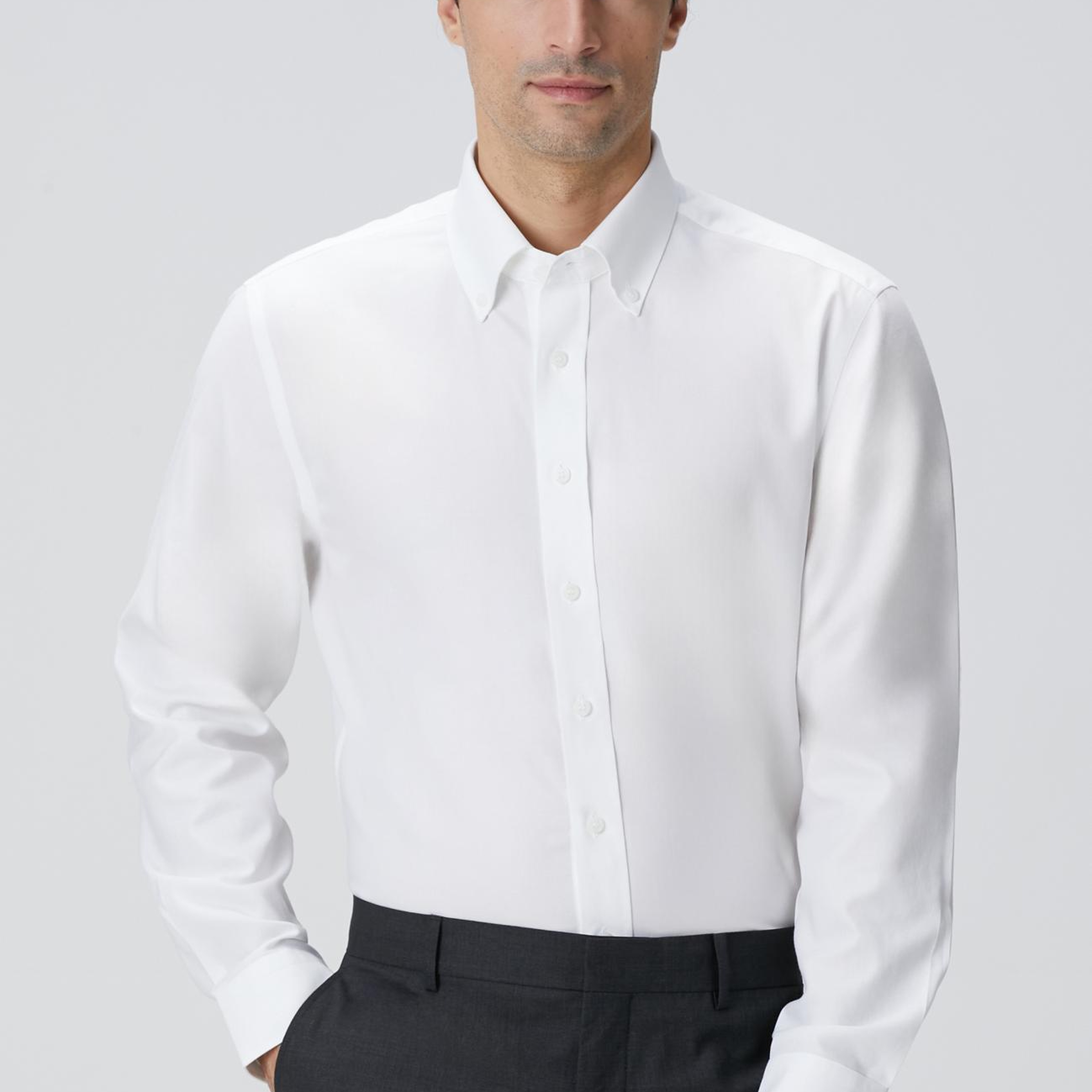 Network Erkek Beyaz Non-Iron Oxford Gömlek