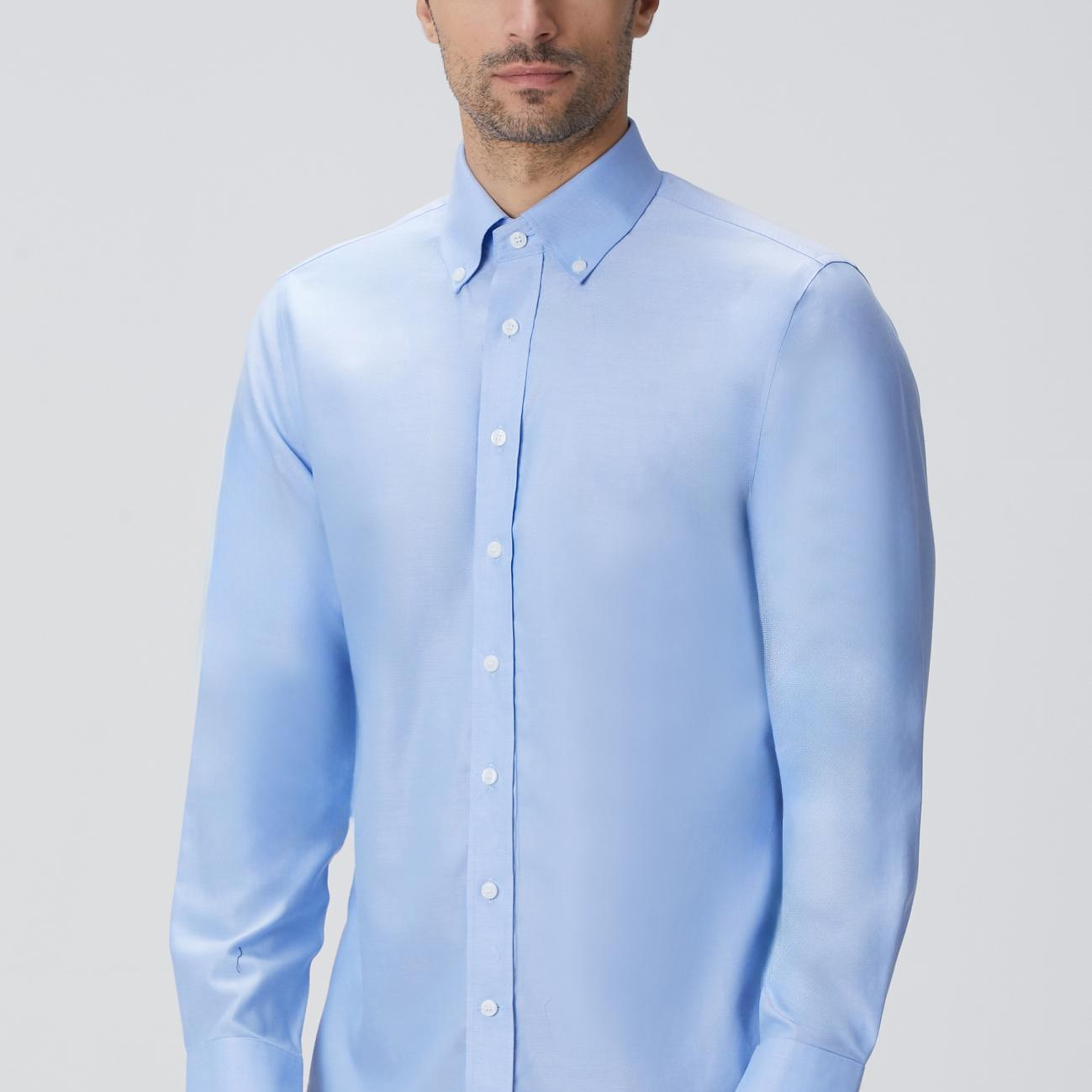 Network Erkek Mavi Non-Iron Oxford Gömlek