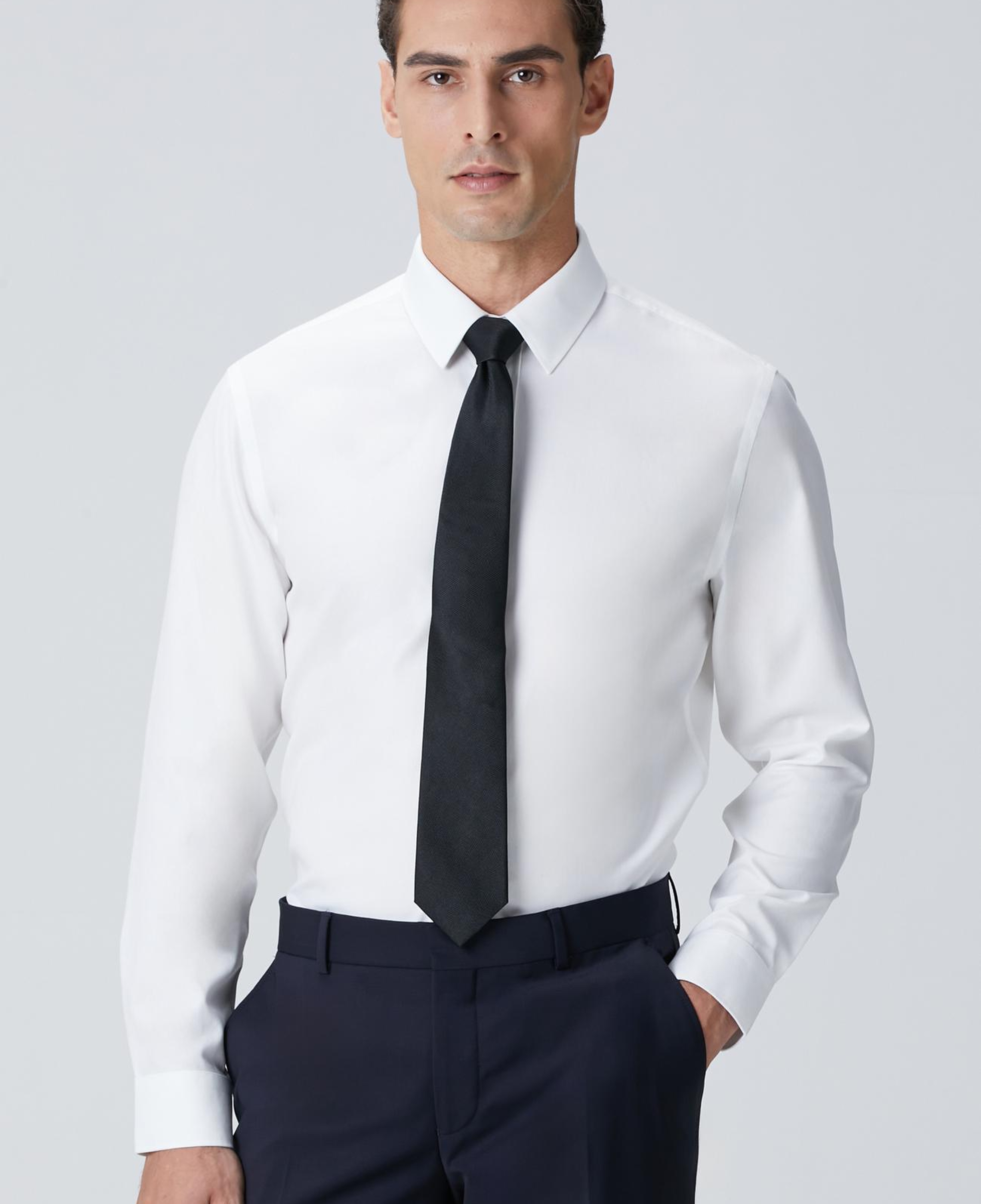 Network Erkek Beyaz Non-Iron Gömlek