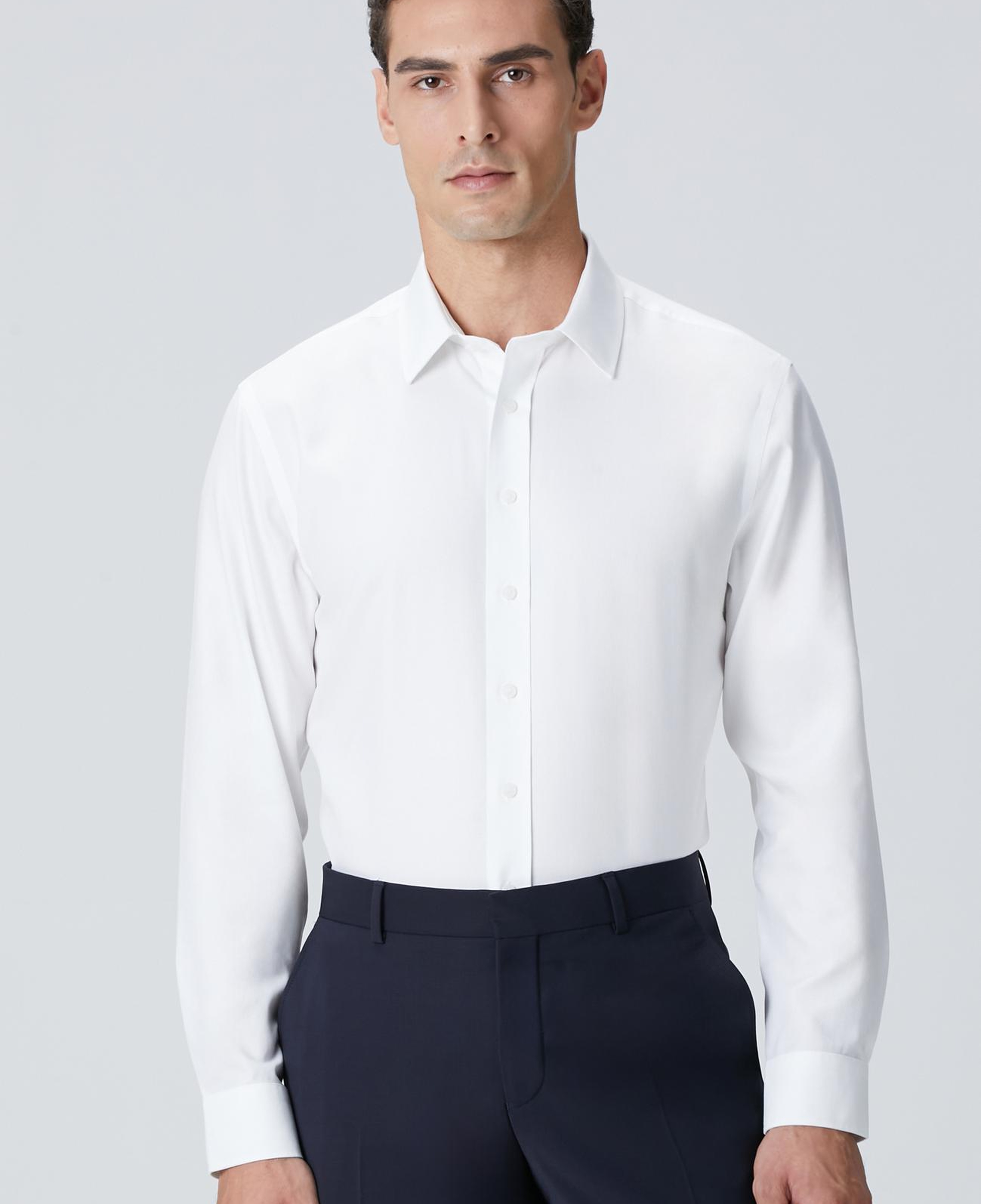 Network Erkek Beyaz Non-Iron Gömlek