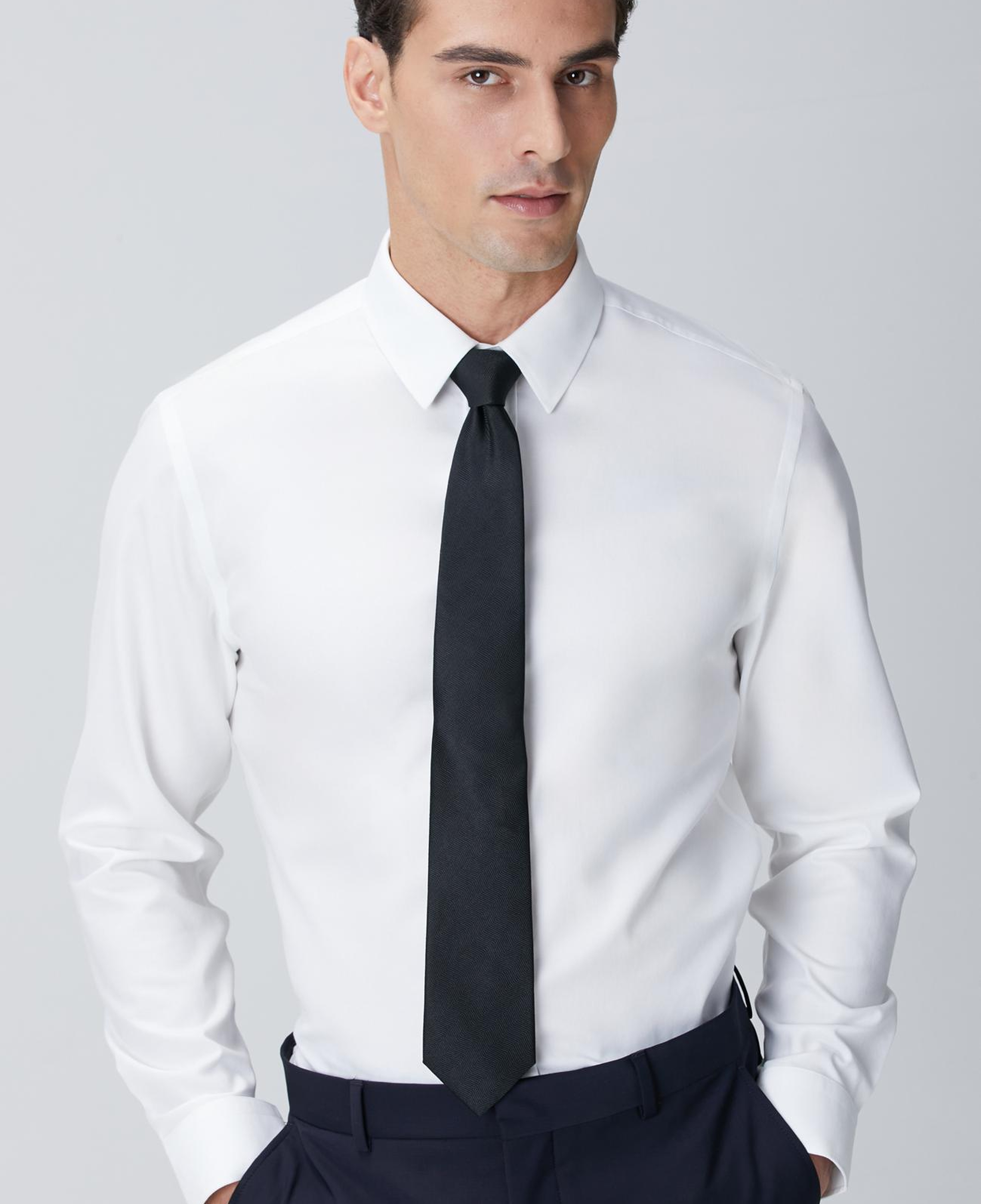 Network Erkek Beyaz Non-Iron Gömlek