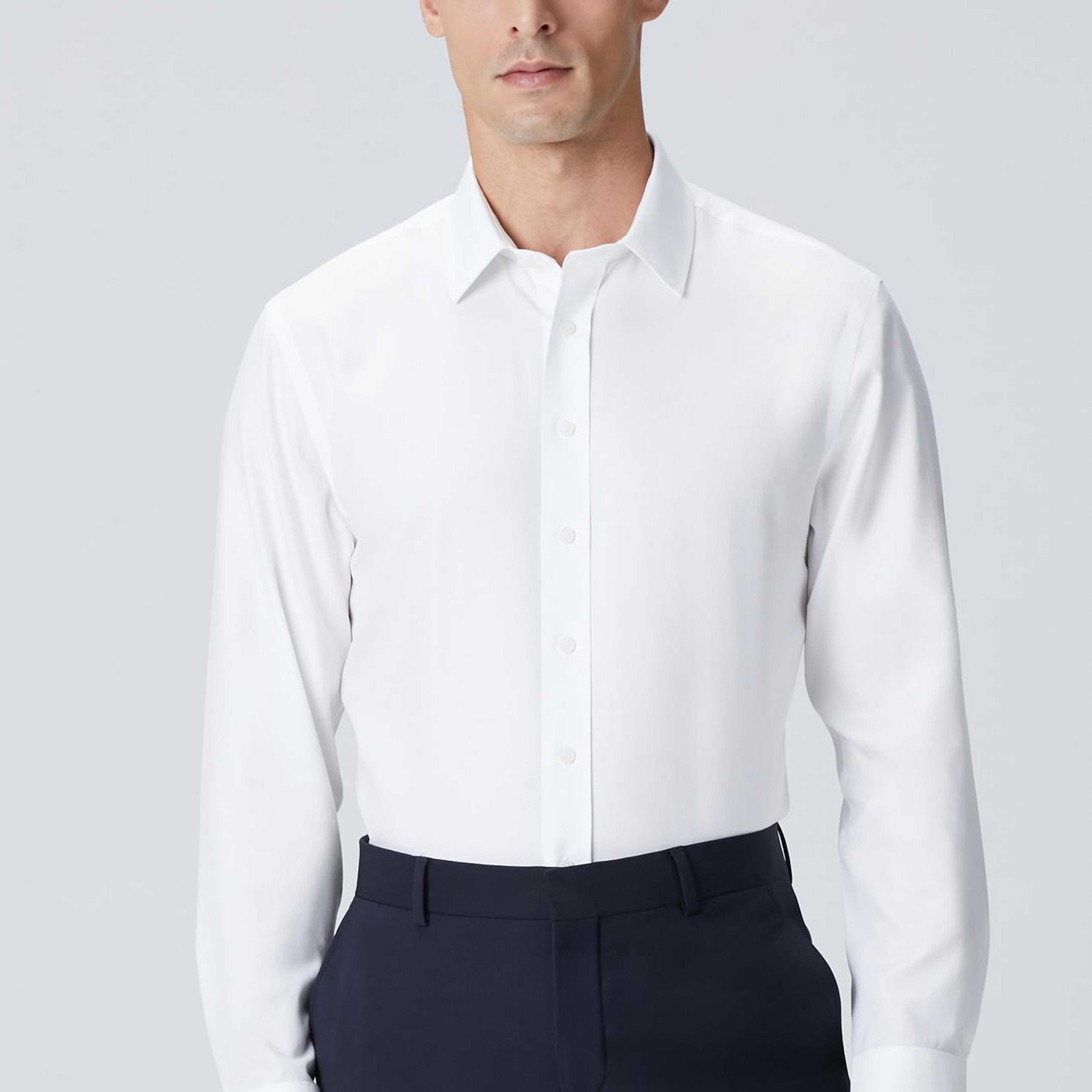 Network Erkek Beyaz Non-Iron Gömlek