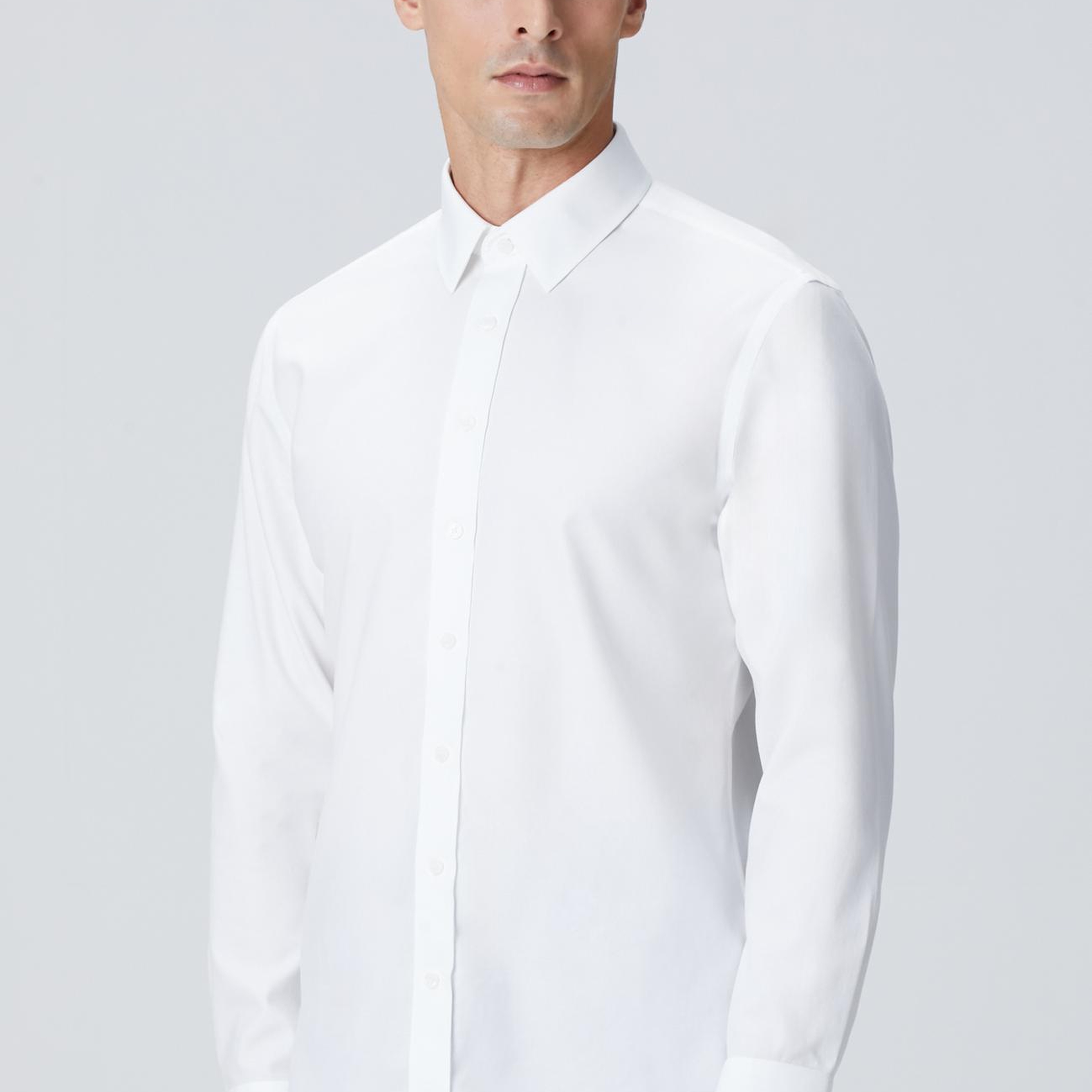 Network Erkek Beyaz Non-Iron Gömlek