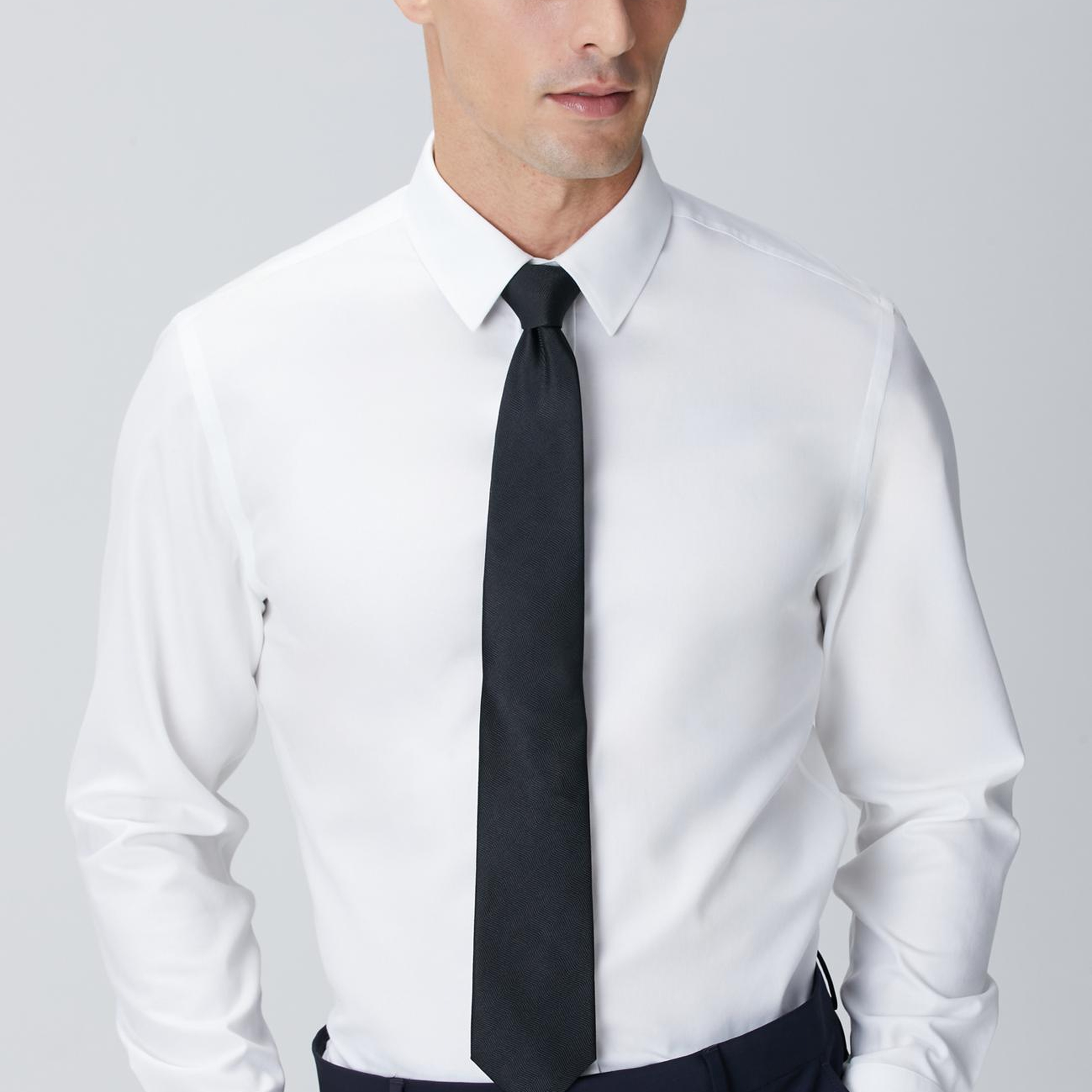 Network Erkek Beyaz Non-Iron Gömlek