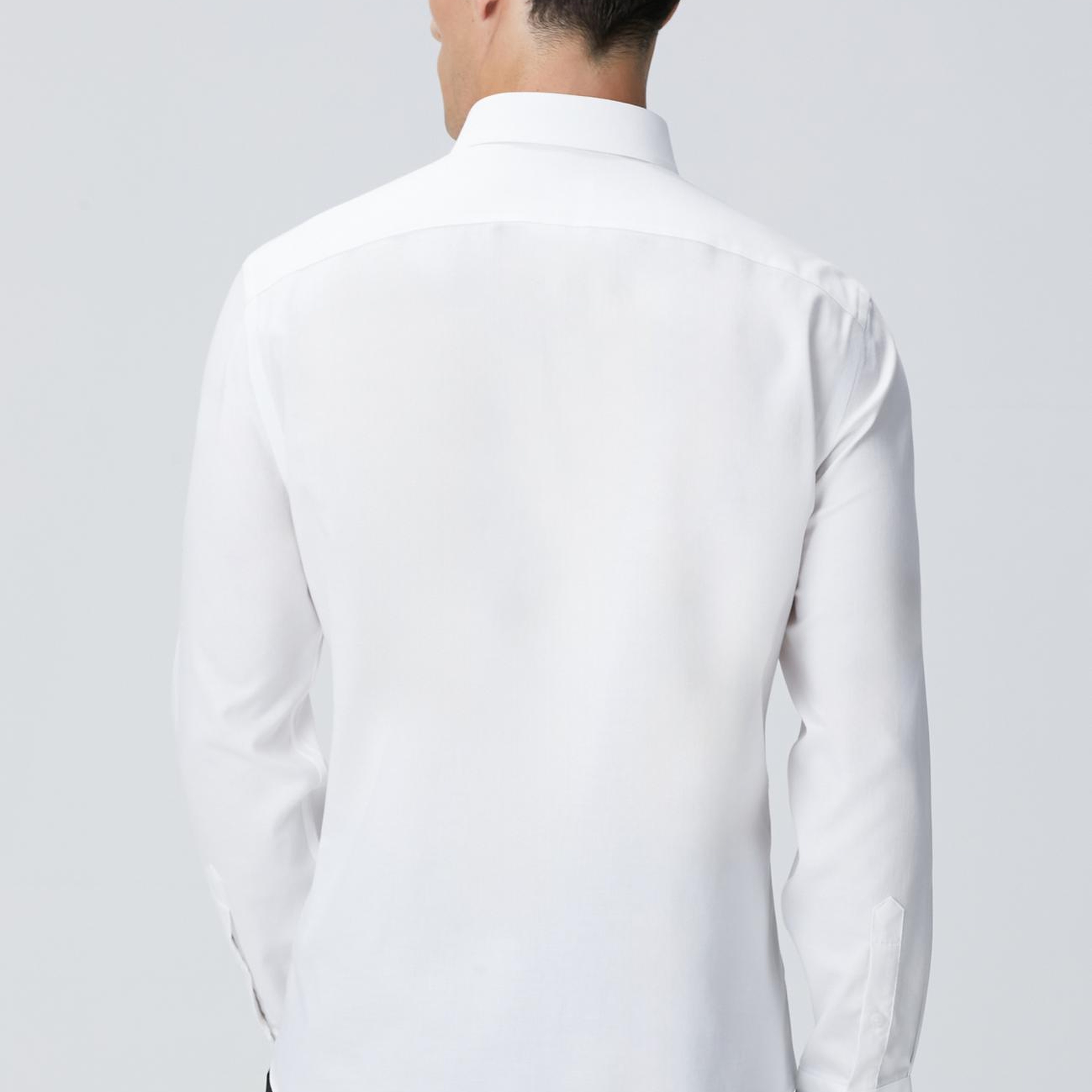 Network Erkek Beyaz Non-Iron Jakarlı Gömlek