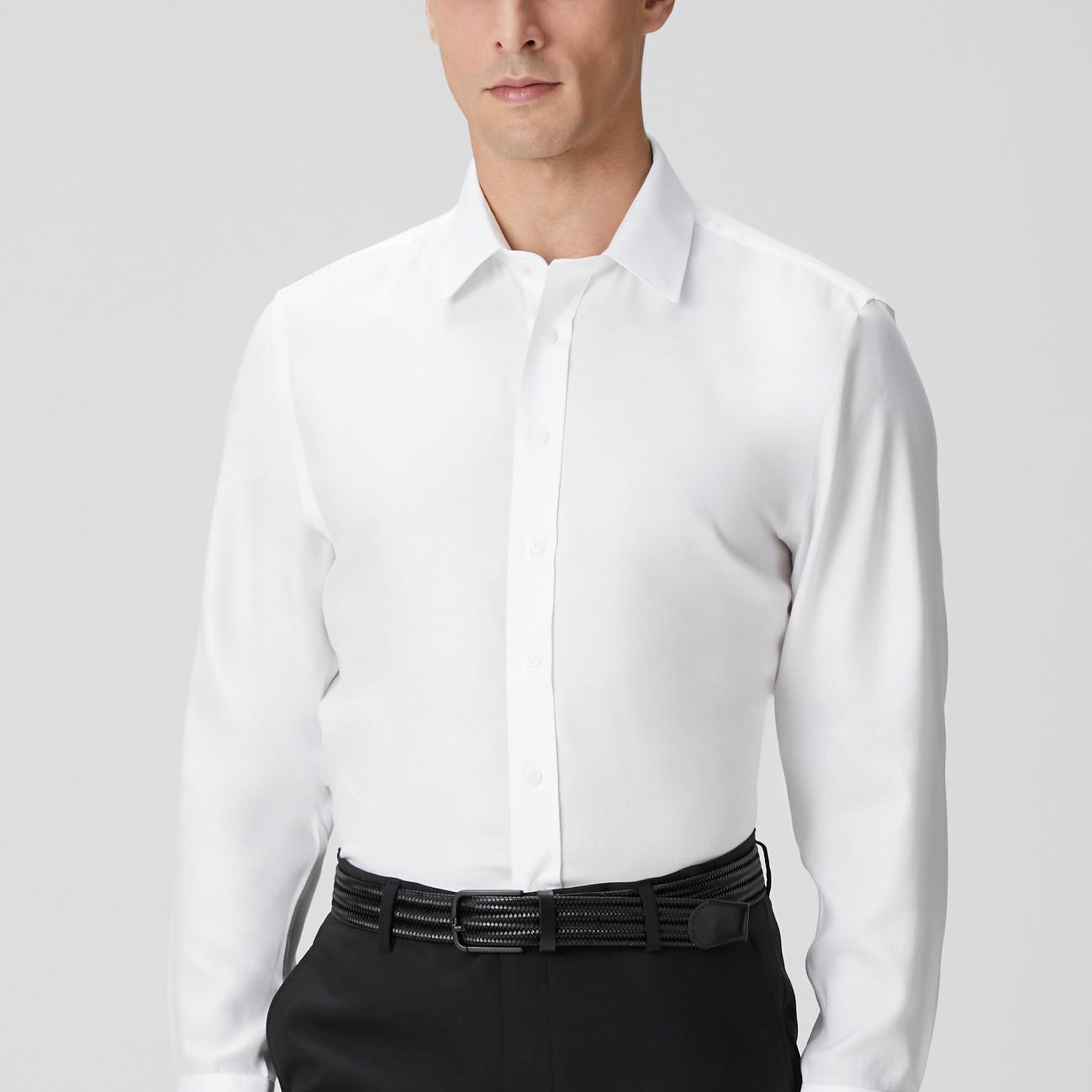 Network Erkek Non-Iron Beyaz Gömlek