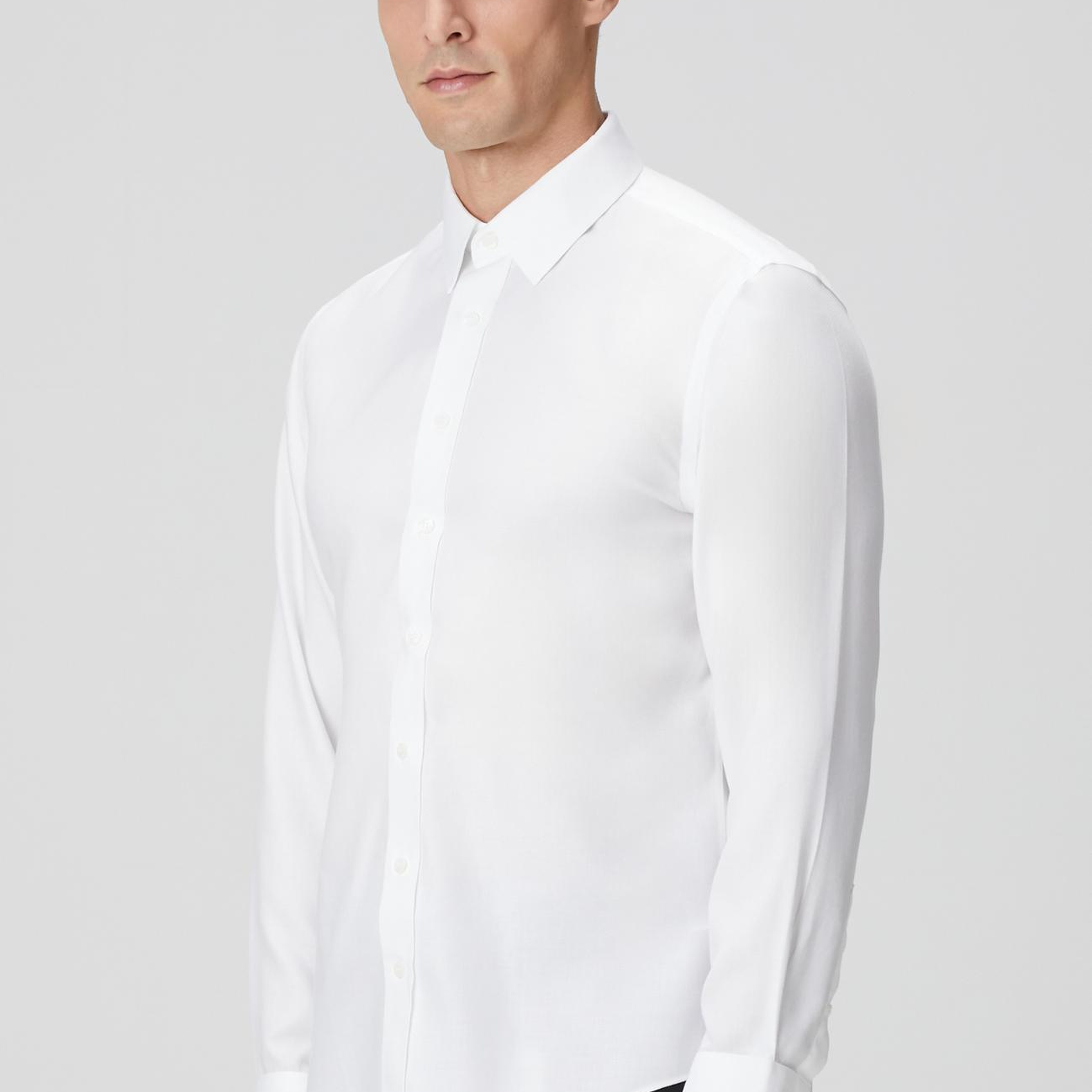 Network Erkek Non-Iron Beyaz Gömlek