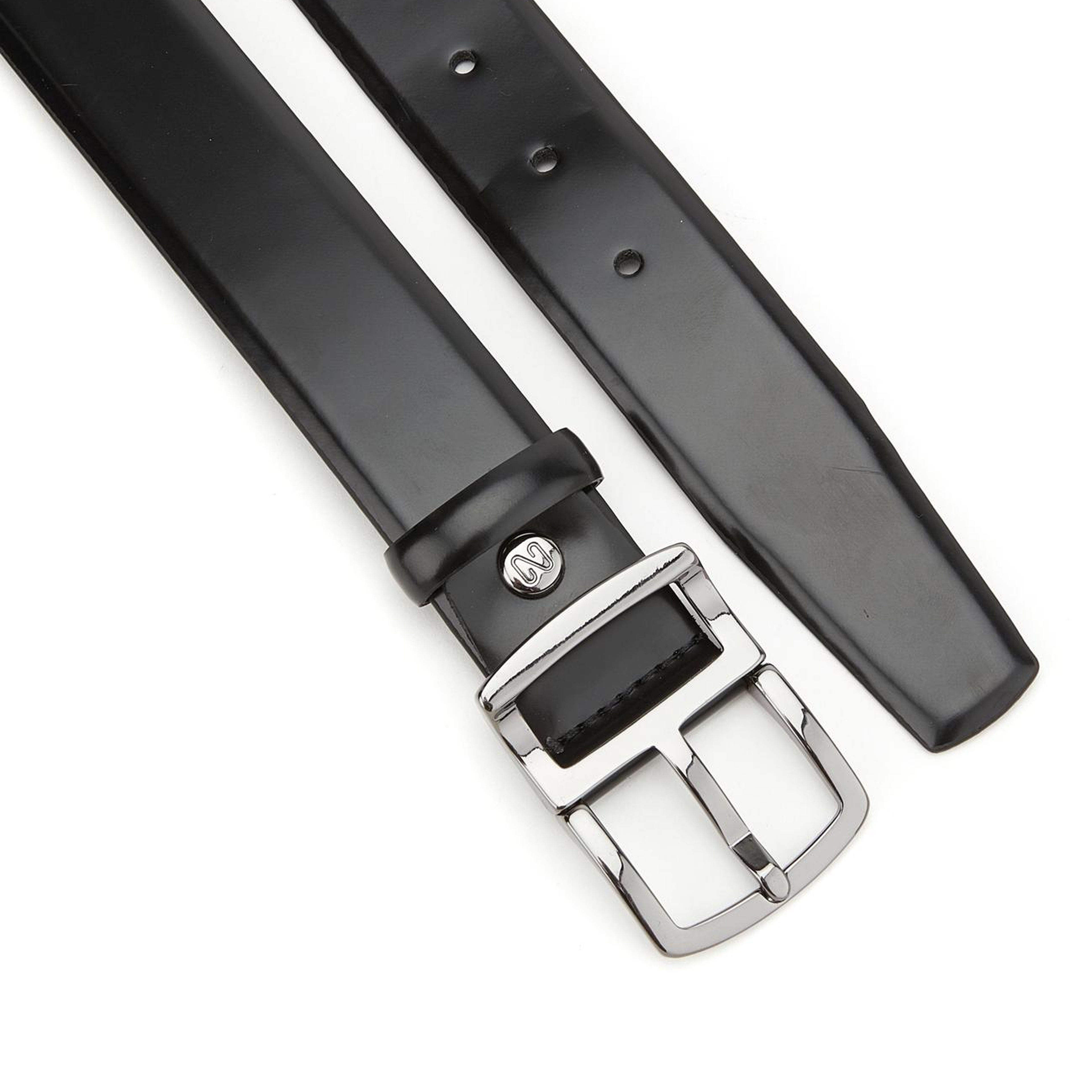 Network Erkek Siyah Deri Kemer