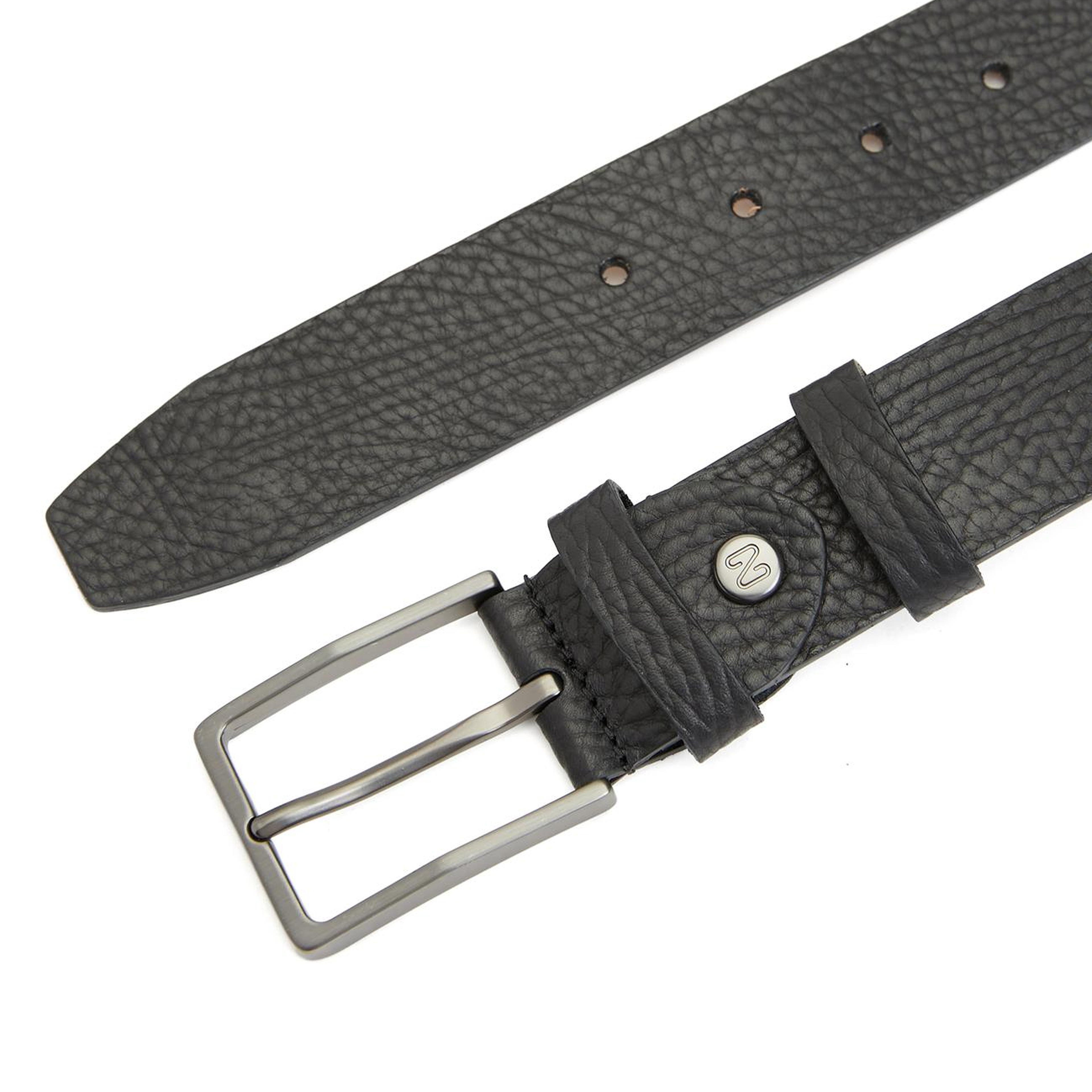 Network Erkek Siyah Deri Kemer