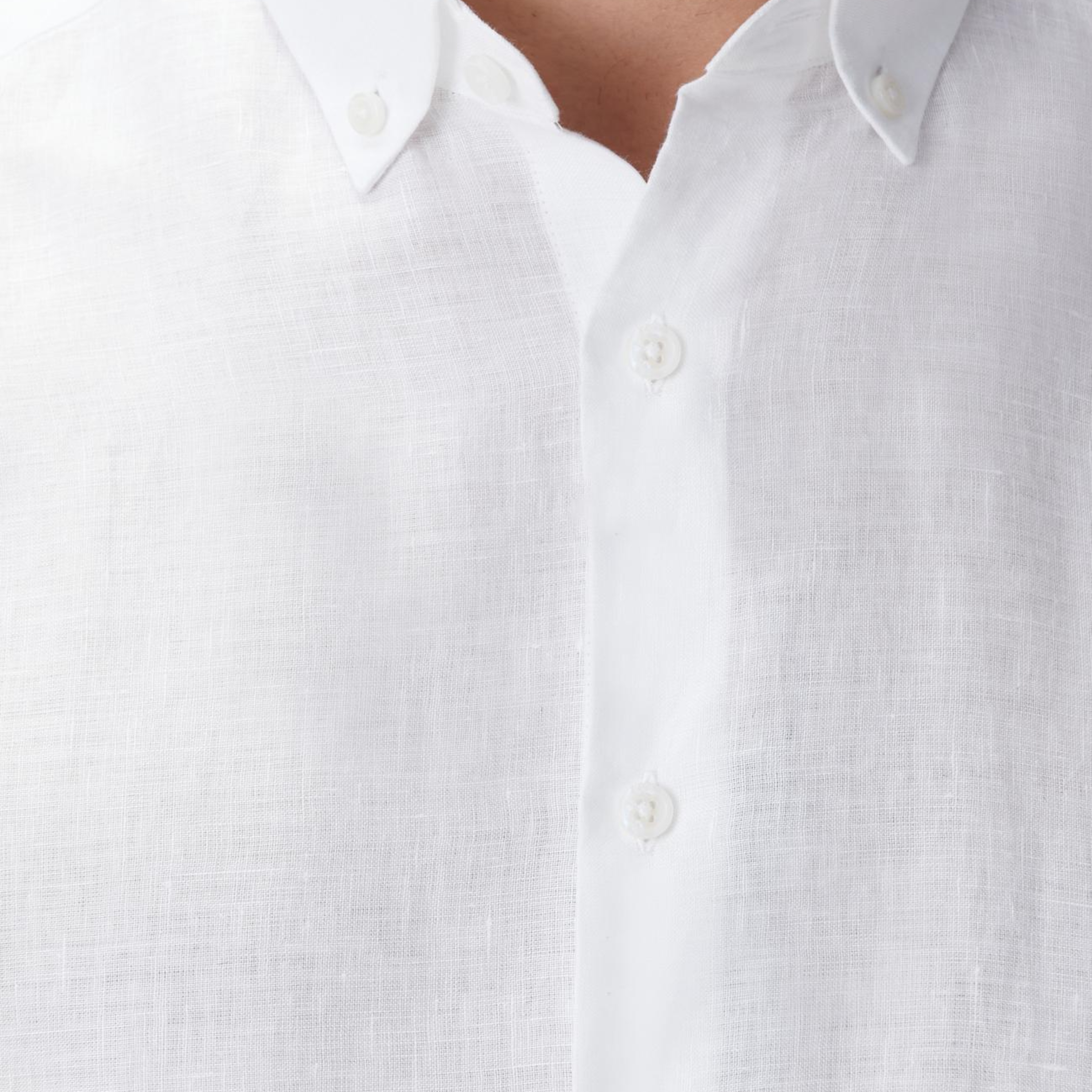 Network Erkek Beyaz Keten Gömlek