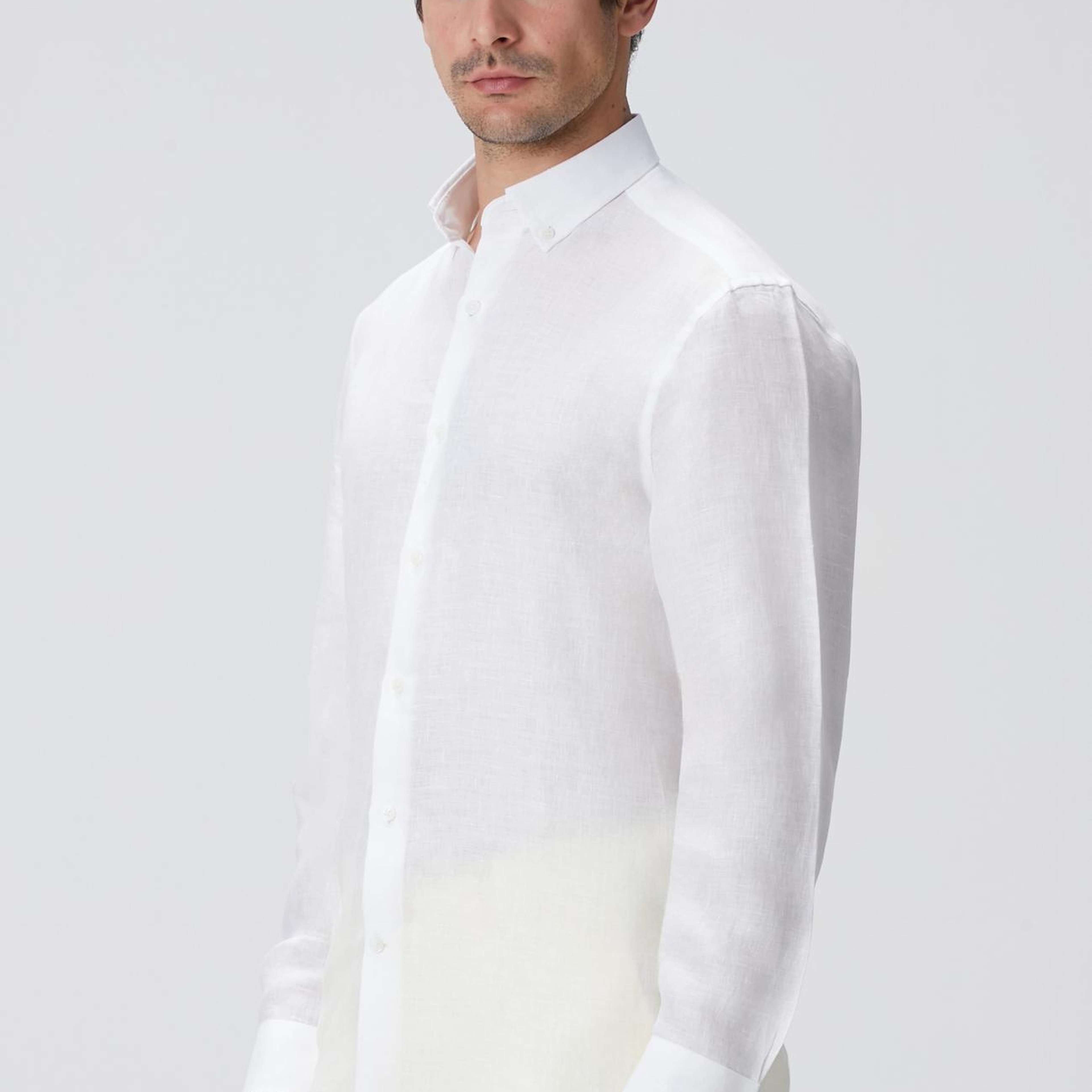 Network Erkek Beyaz Keten Gömlek