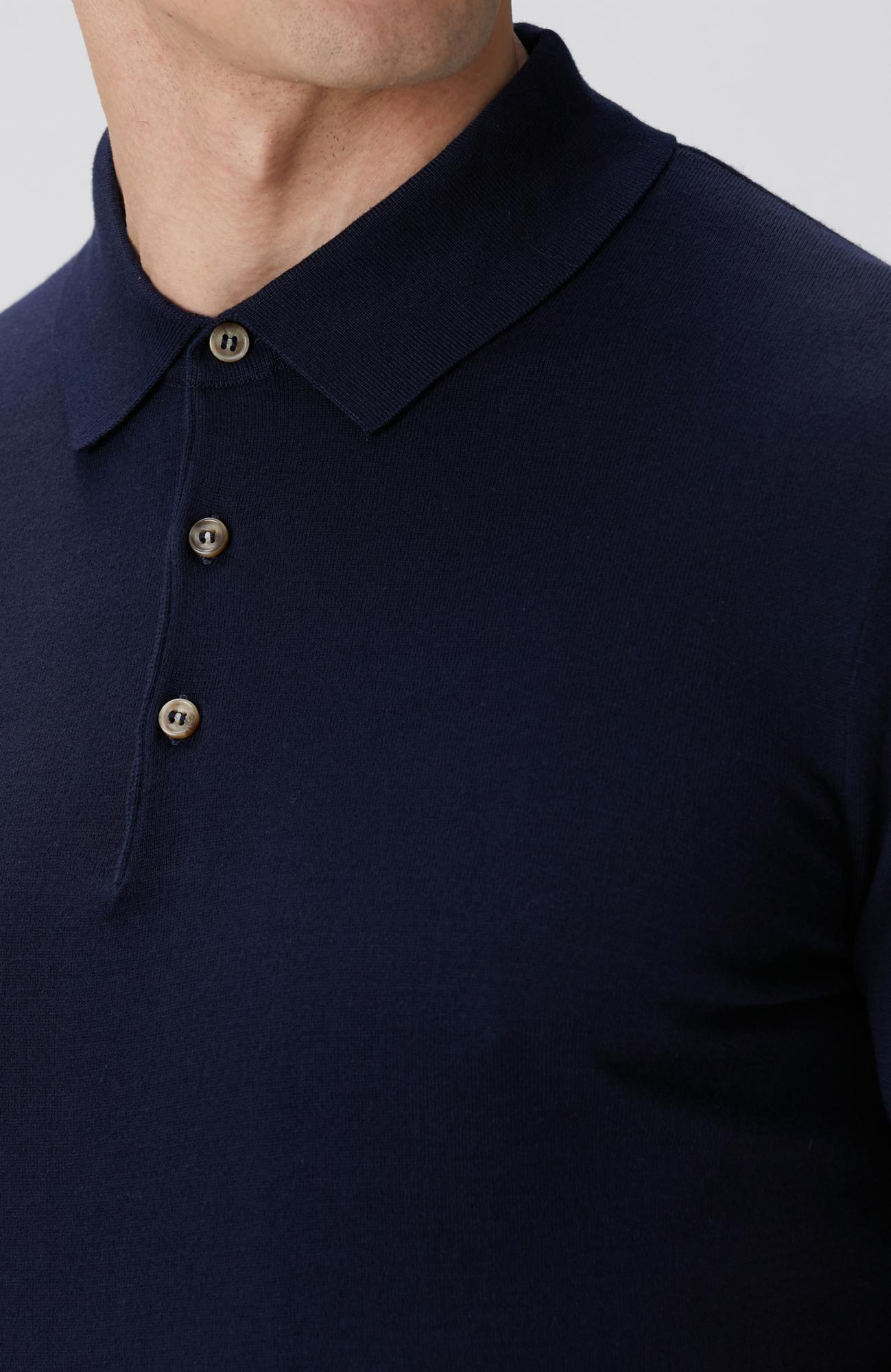 Network Erkek Lacivert Polo Yaka Triko Kazak