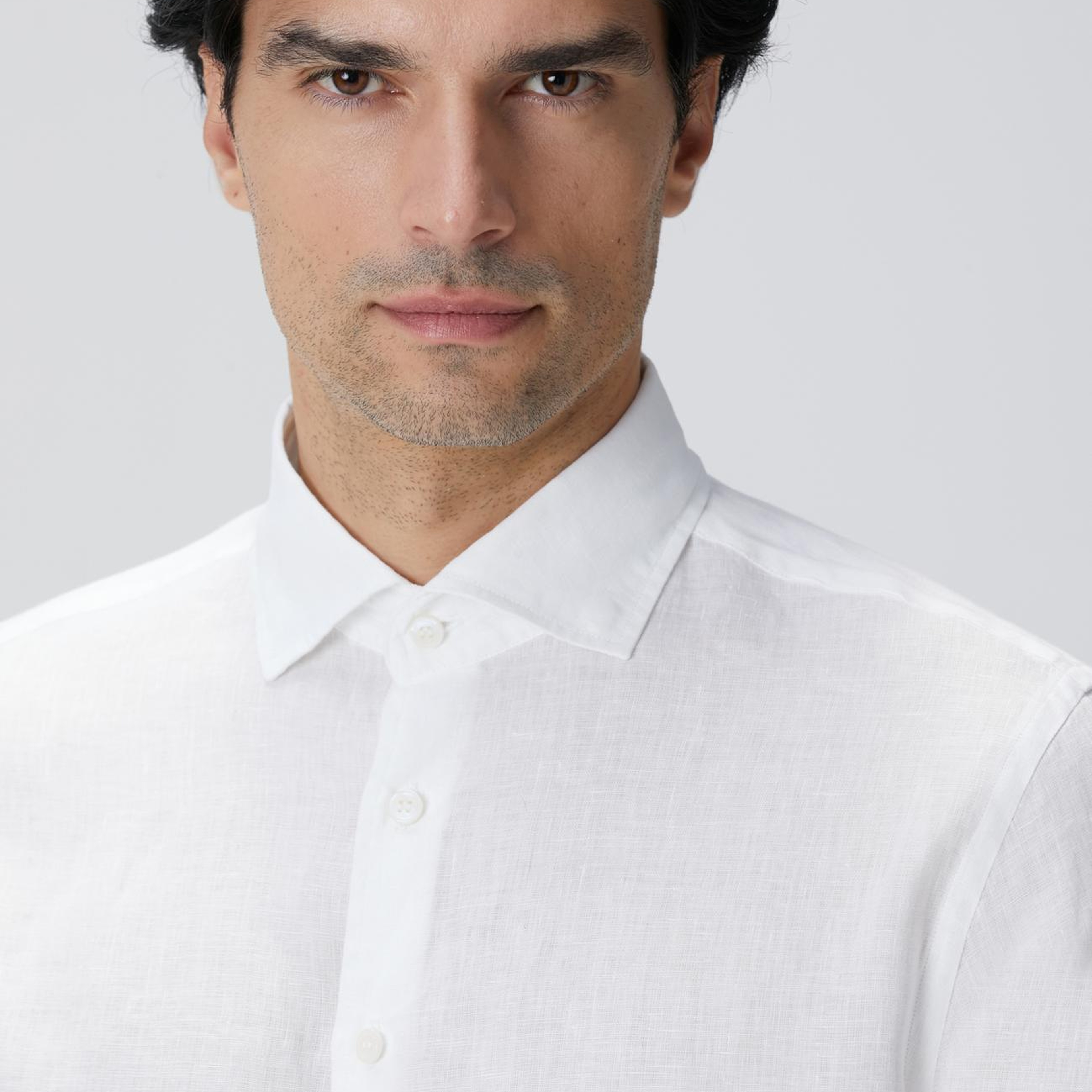 Network Erkek Beyaz Keten Gömlek