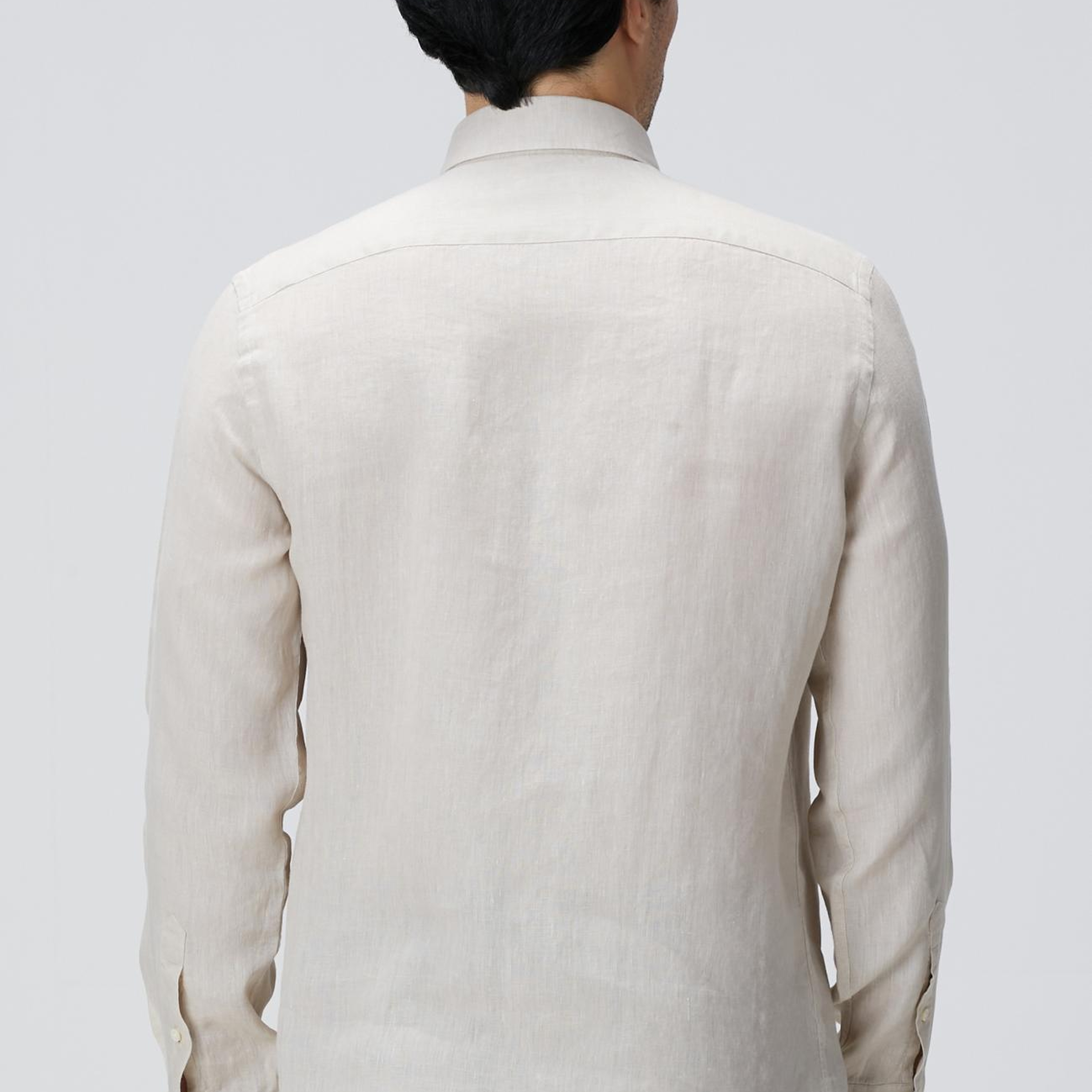 Network Erkek Naturel Keten Gömlek