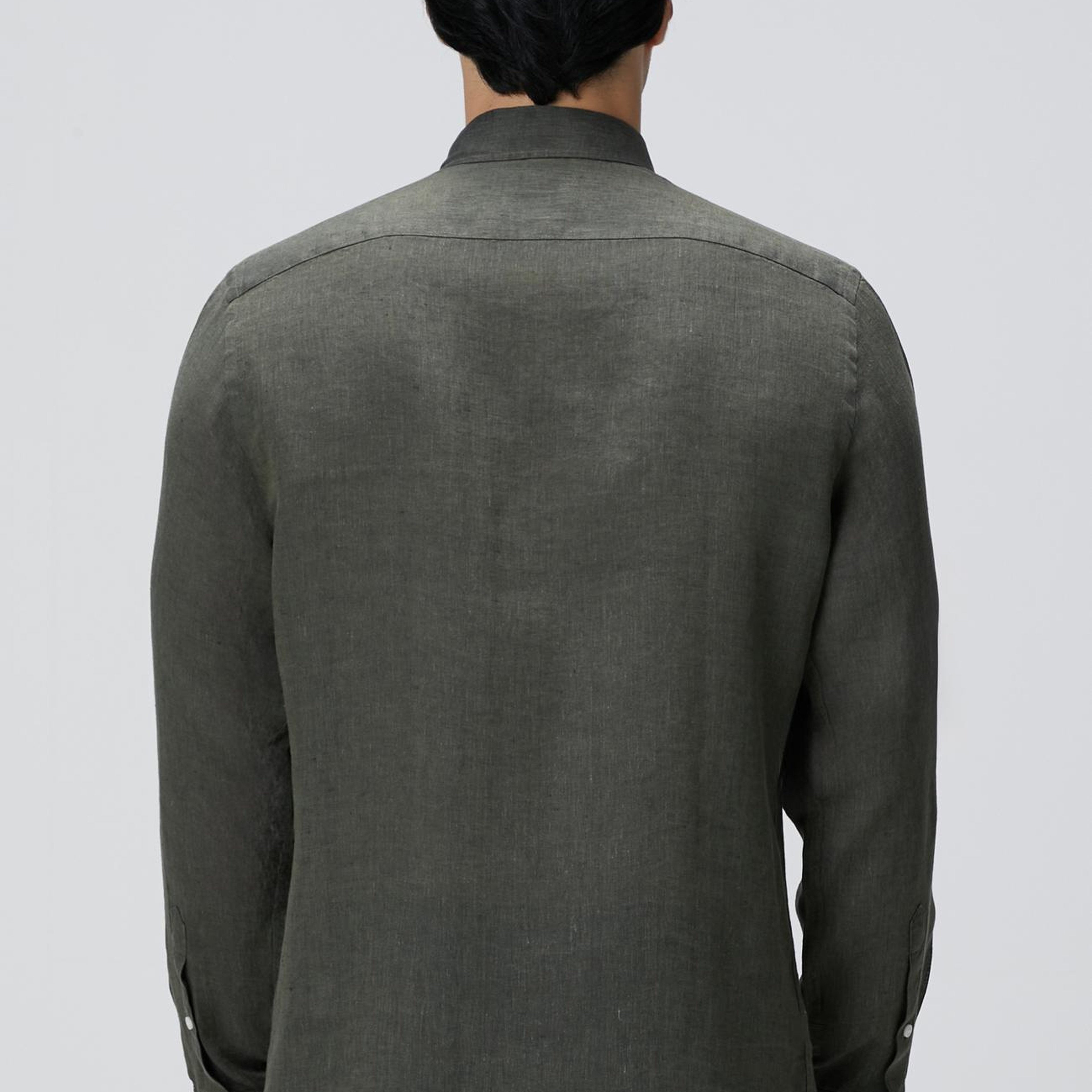 Network Erkek Haki Keten Gömlek