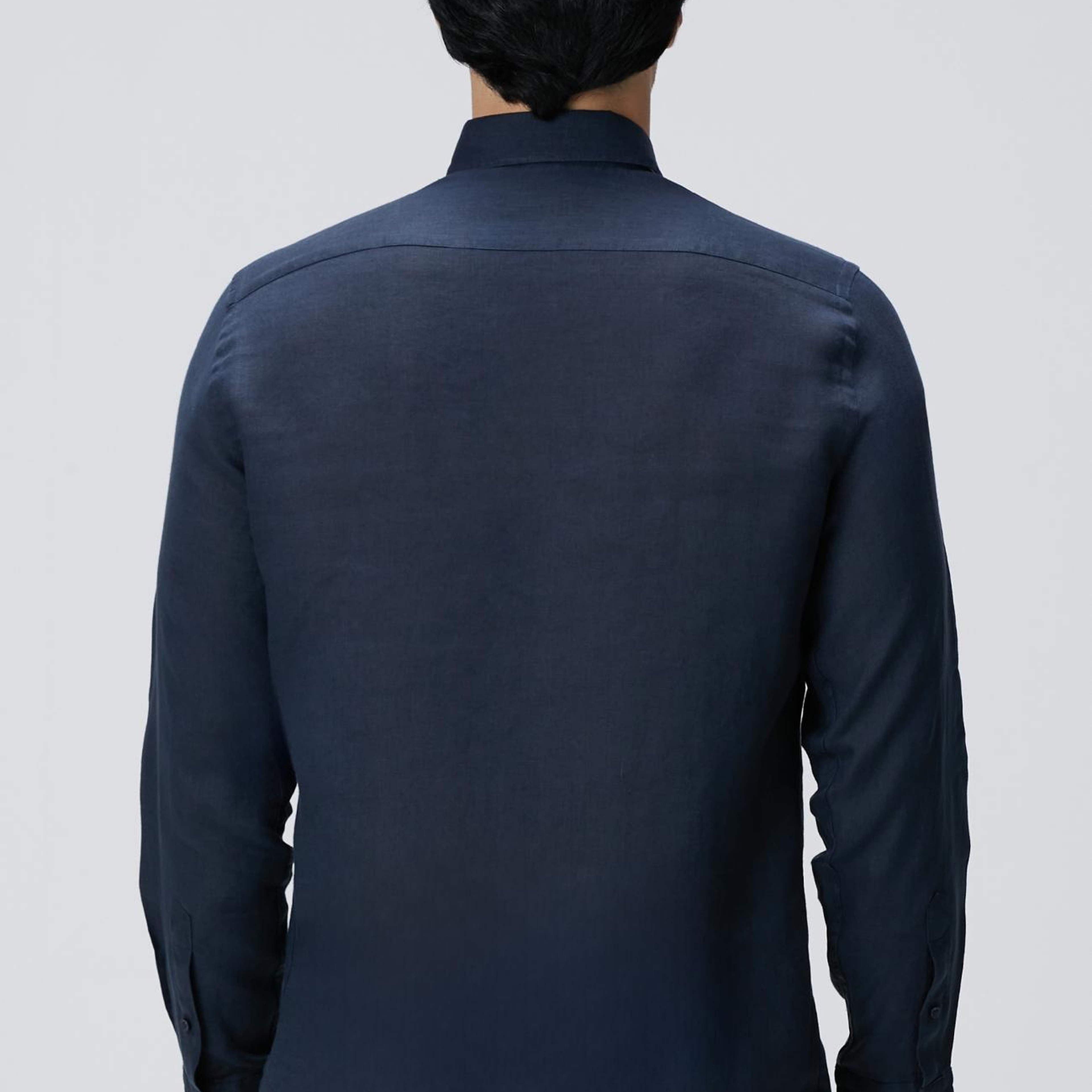 Network Erkek Lacivert Keten Gömlek