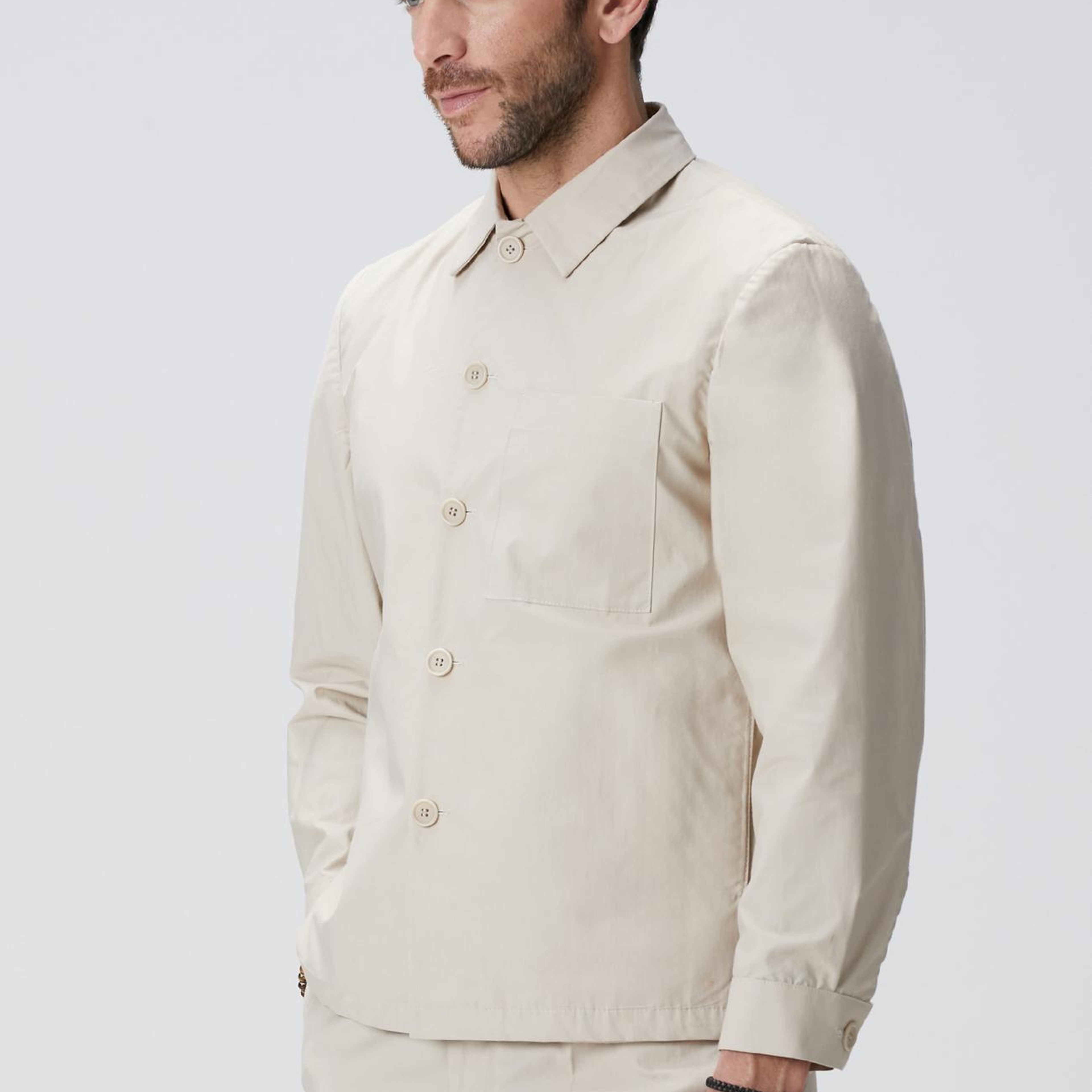 Network Erkek Bej Dış Gömlek