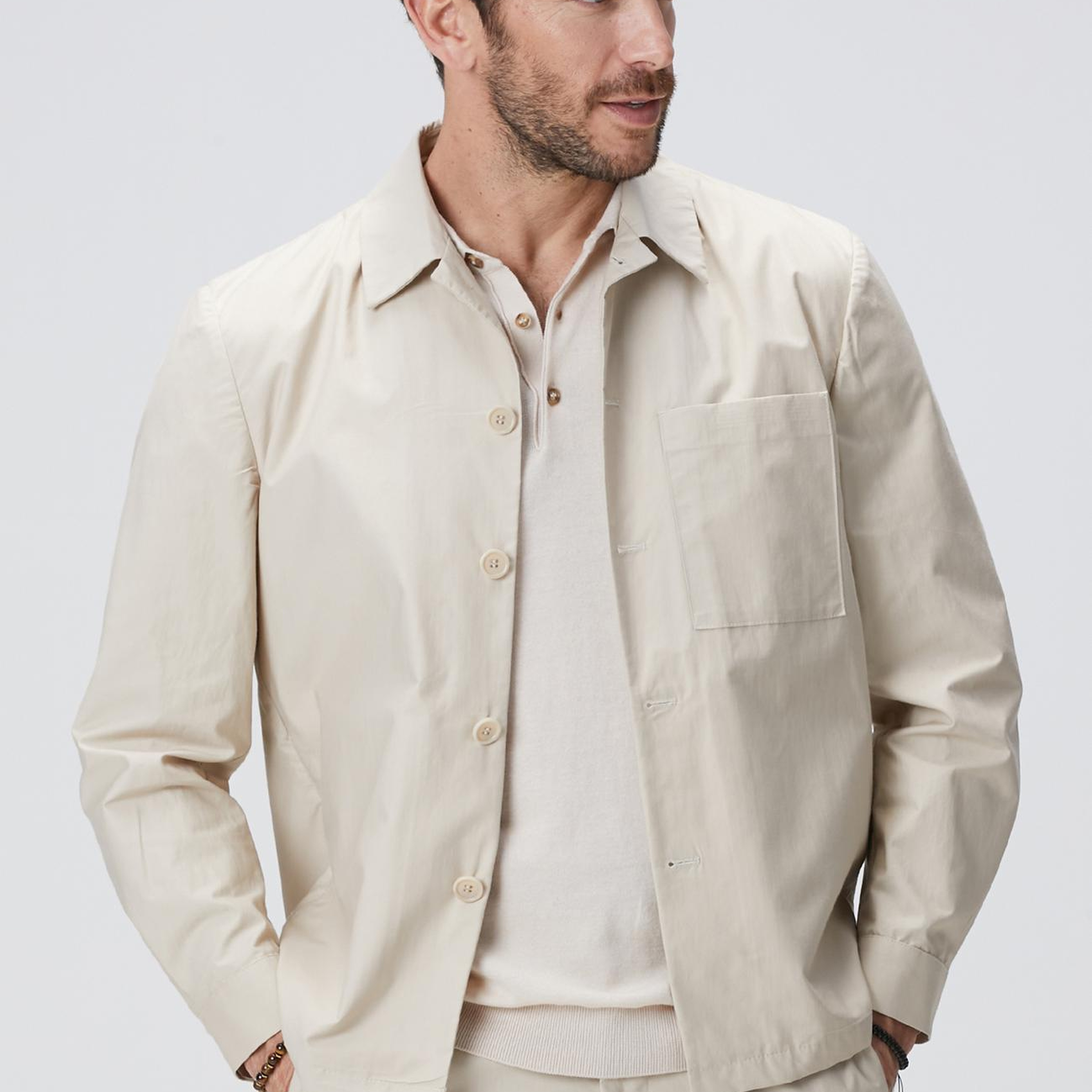 Network Erkek Bej Dış Gömlek