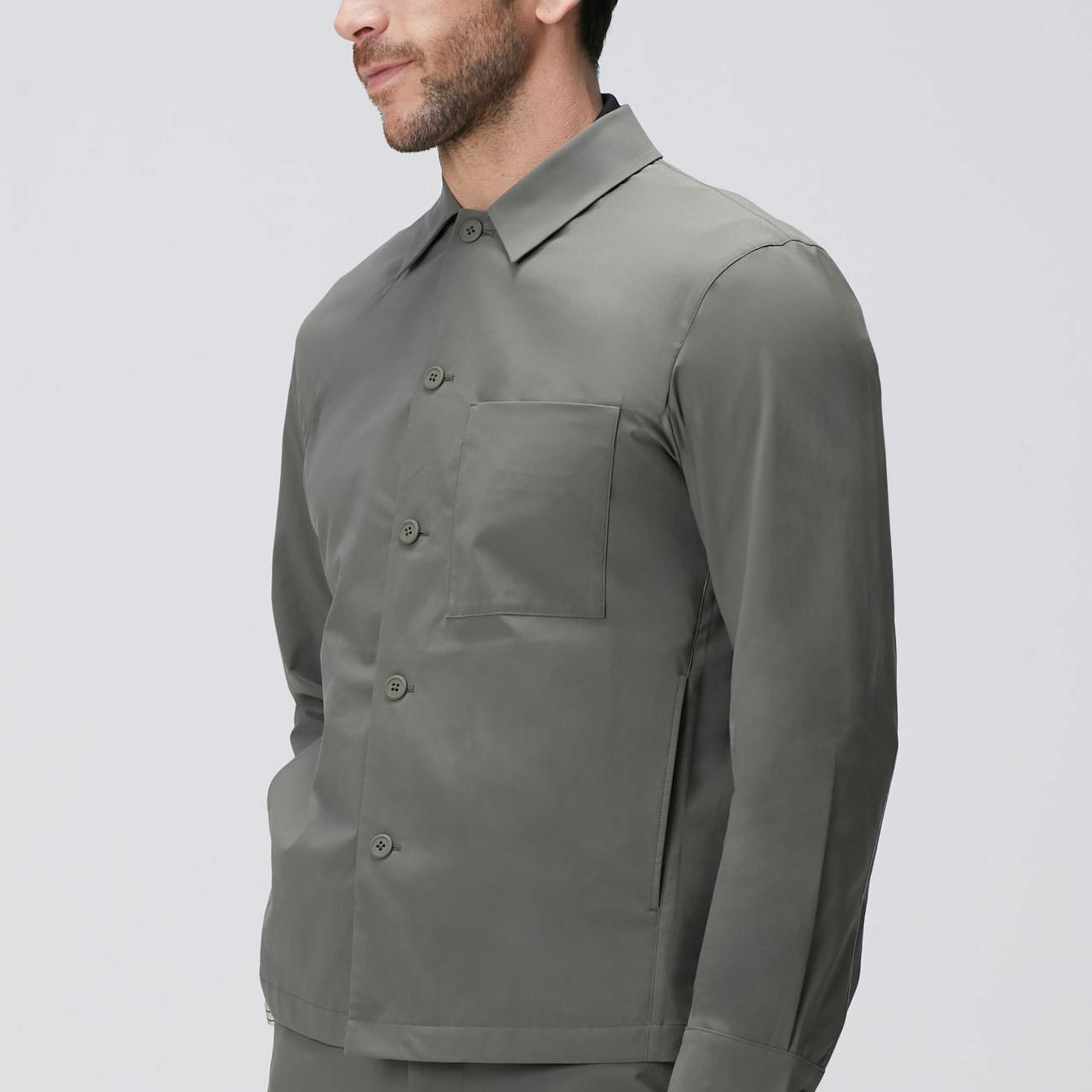 Network Erkek Haki Dış Gömlek