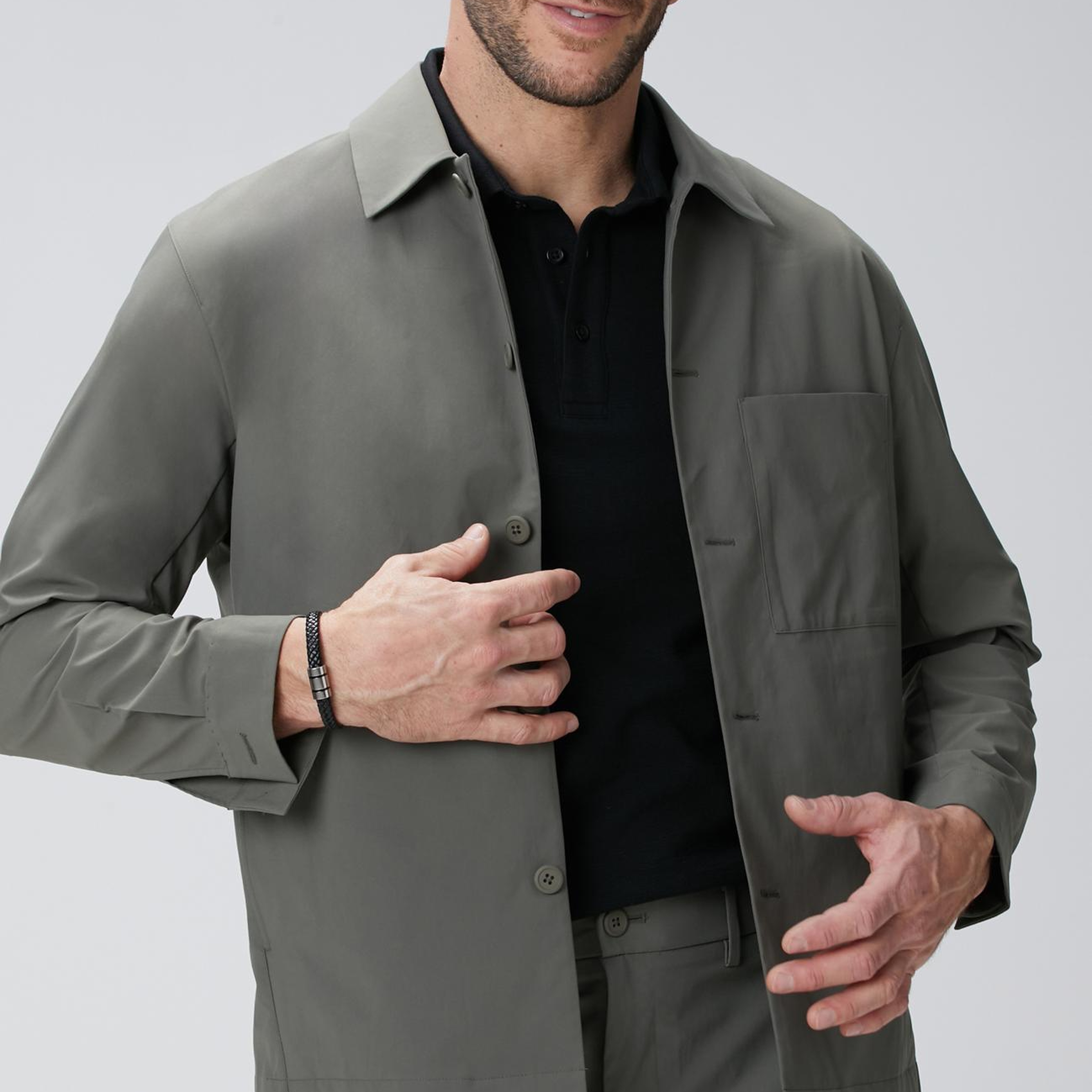 Network Erkek Haki Dış Gömlek