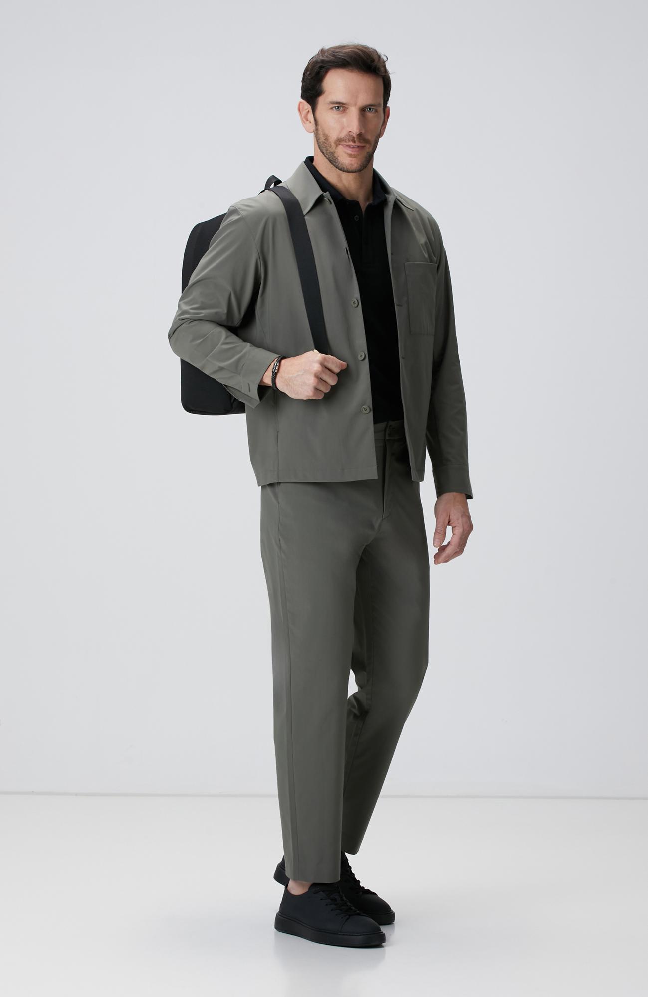 Network Erkek Haki Dış Gömlek