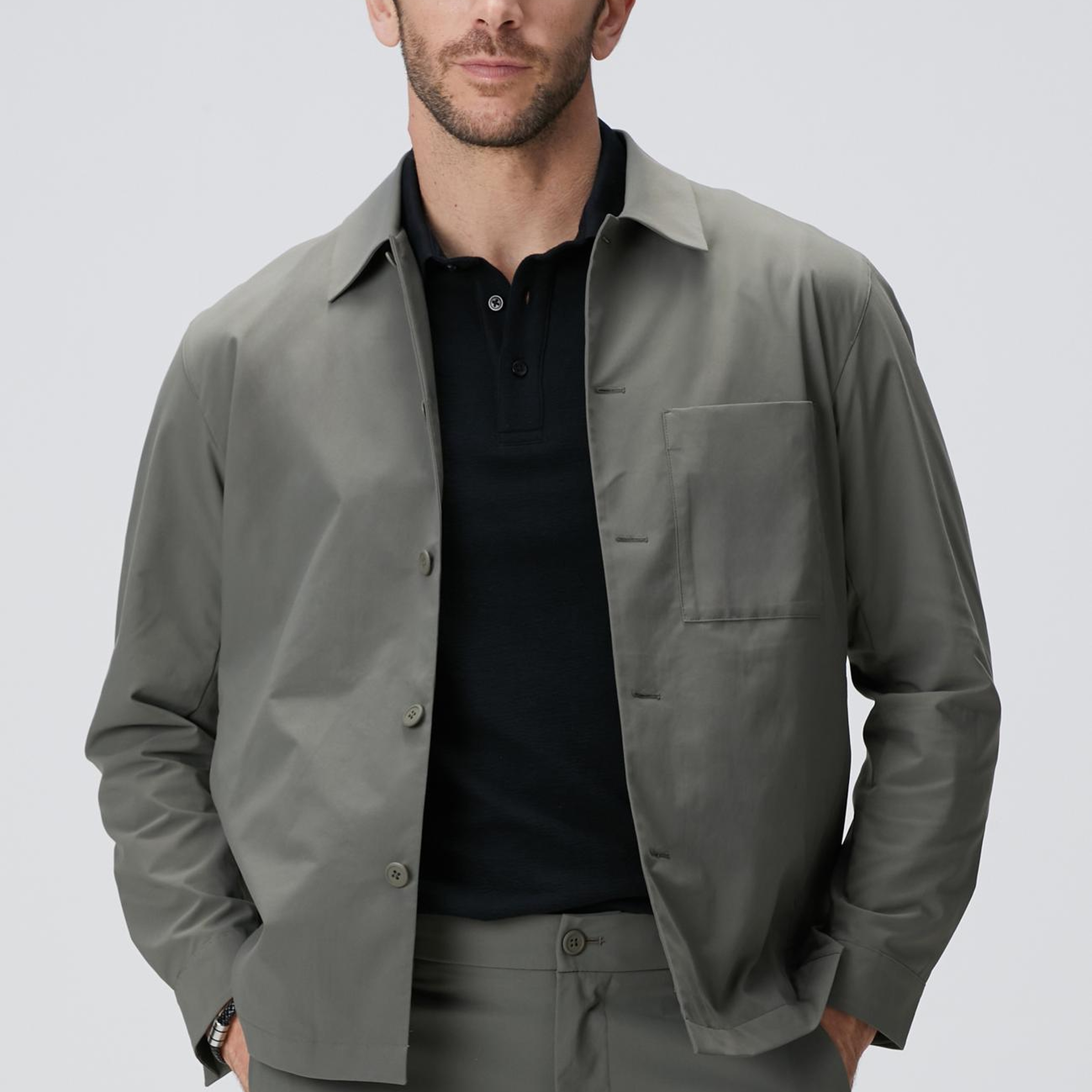 Network Erkek Haki Dış Gömlek