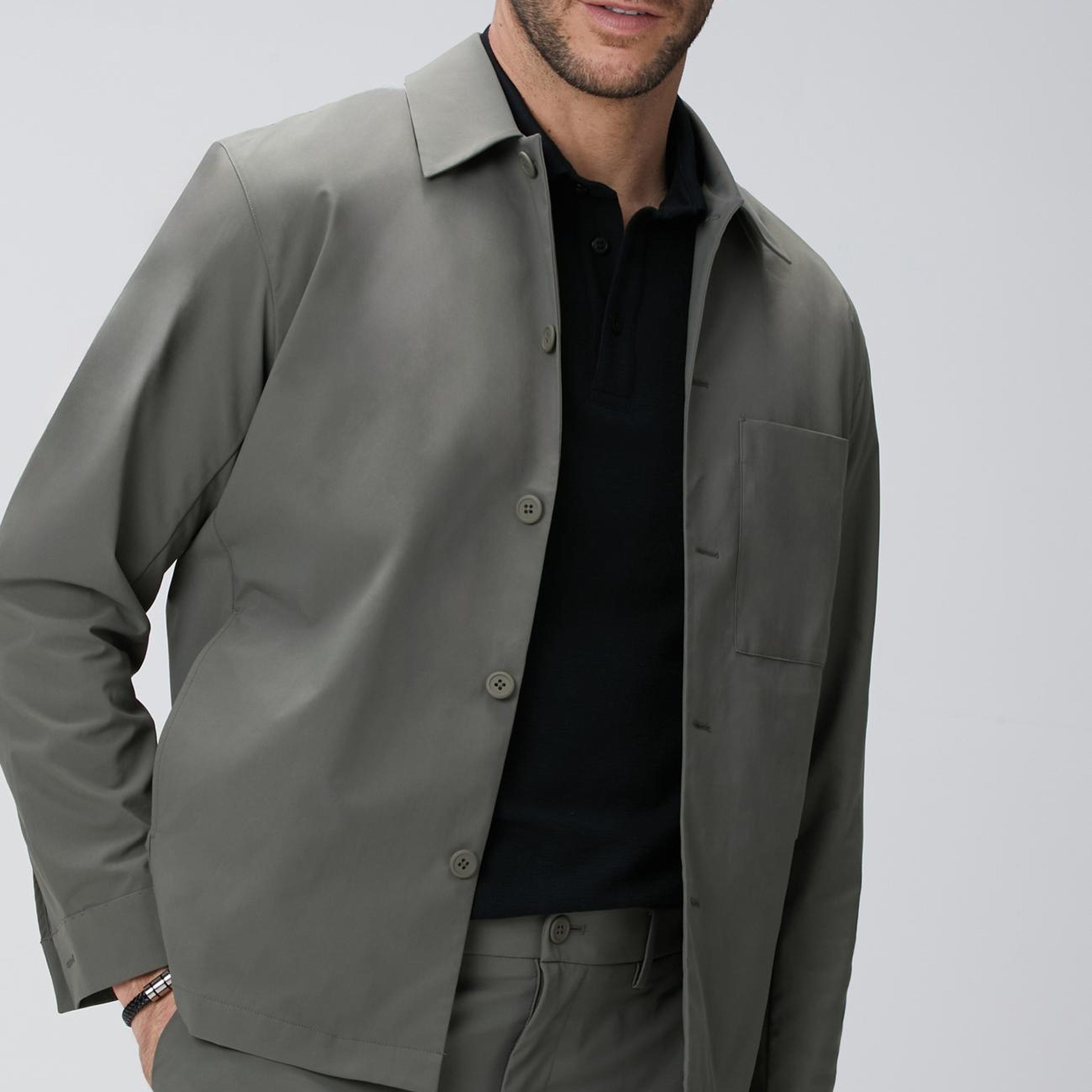 Network Erkek Haki Dış Gömlek