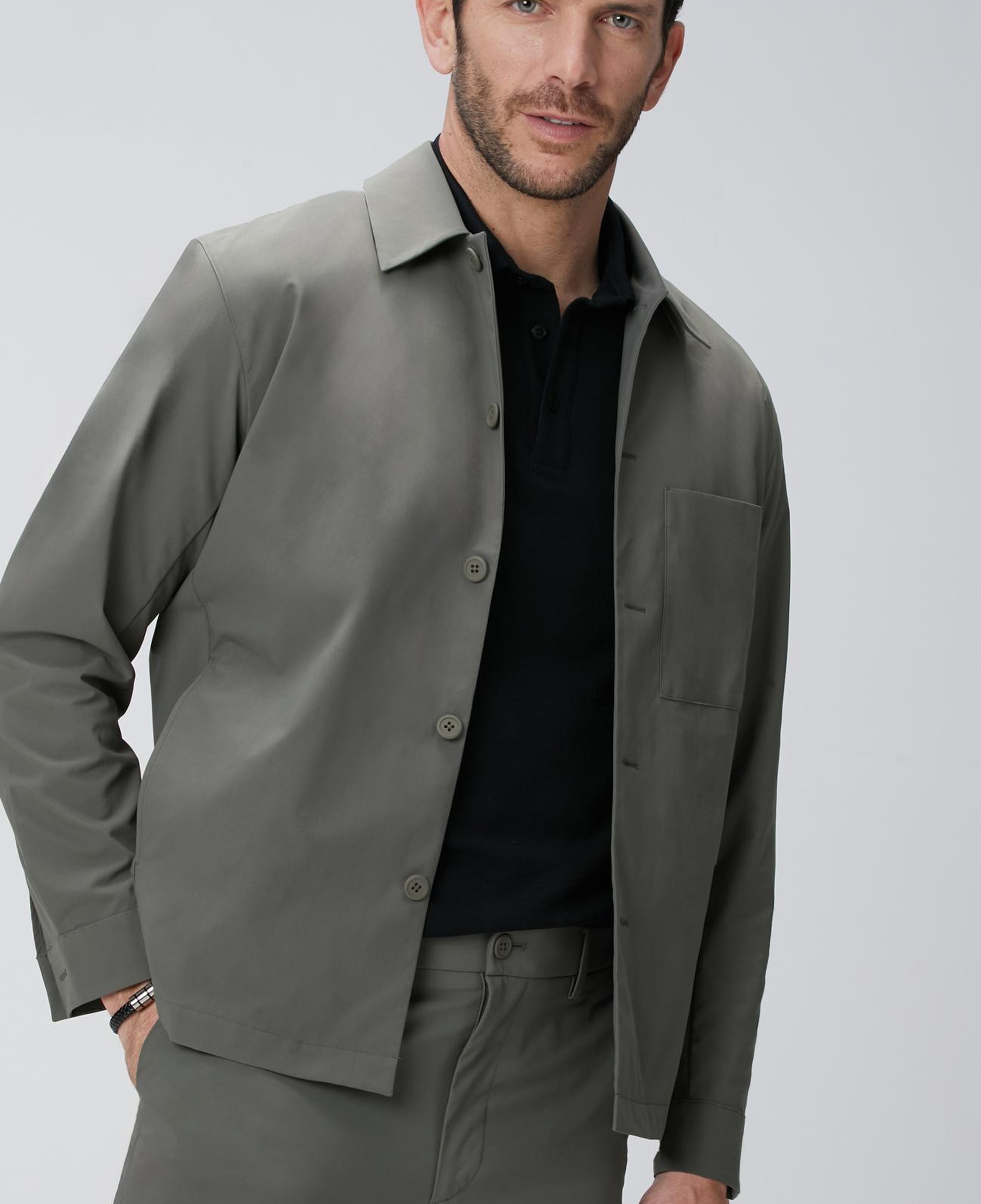 Network Erkek Haki Dış Gömlek