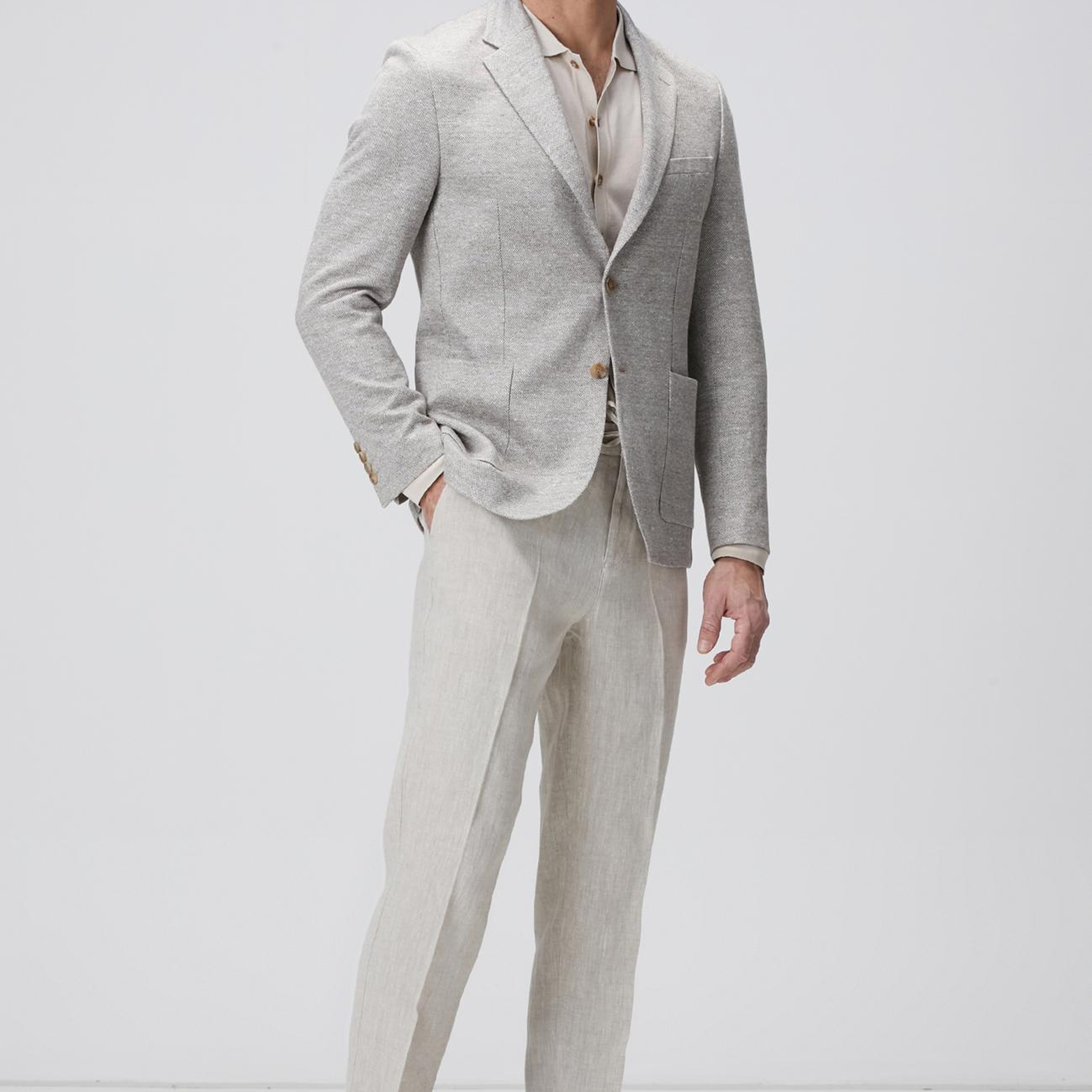 Network Erkek Limited Bej İpek Karışımlı Triko Gömlek