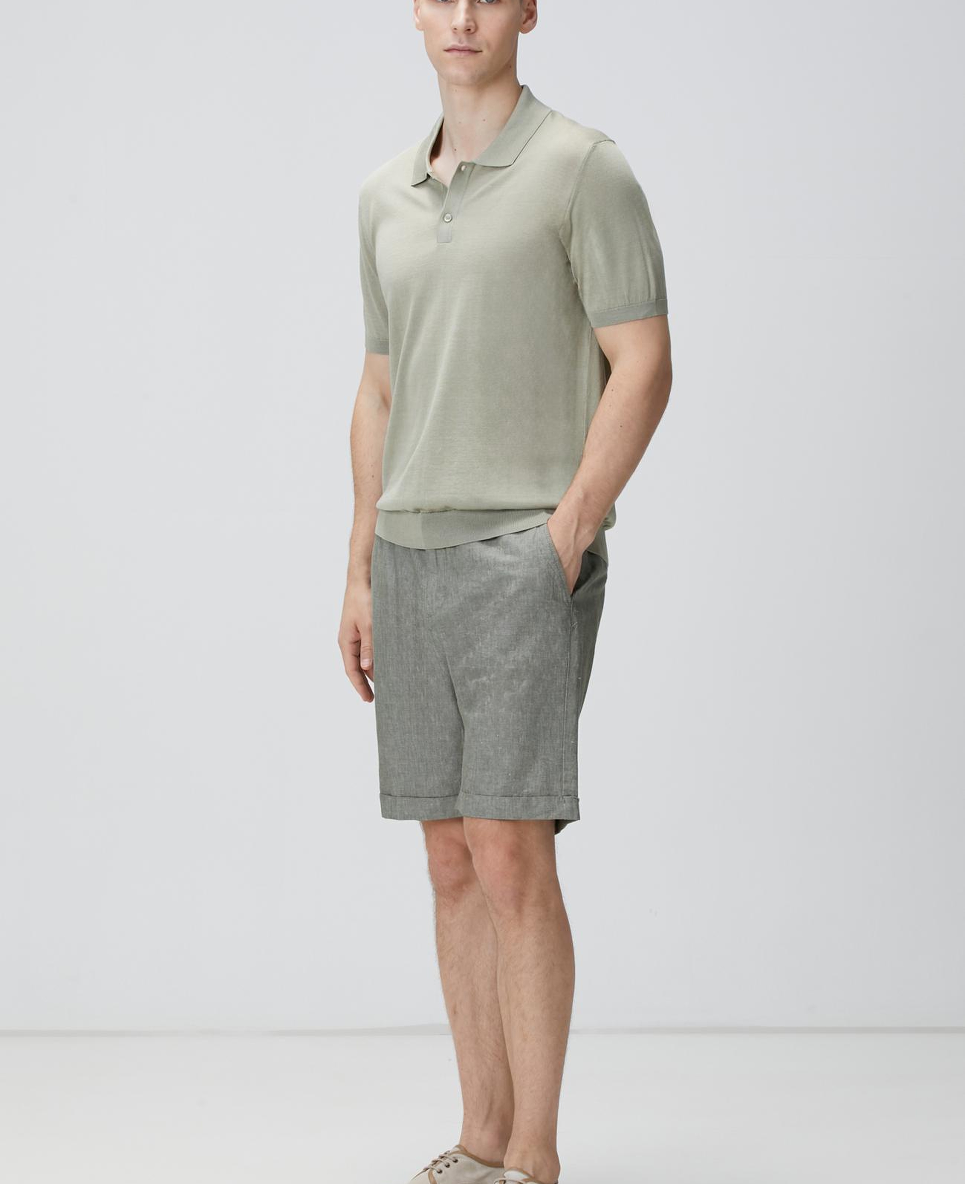 Network Erkek Limited Haki İpek Karışımlı Triko Kazak