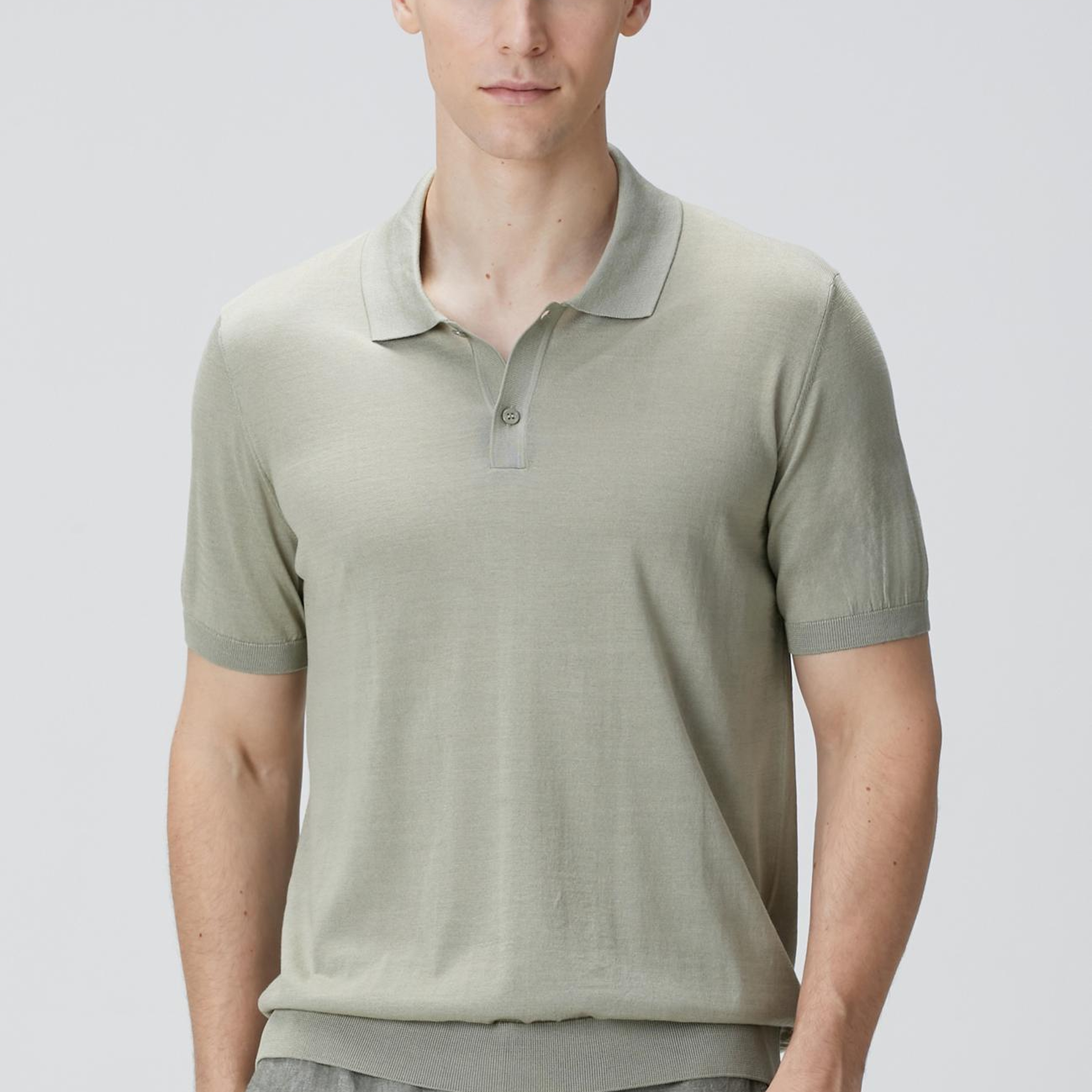 Network Erkek Limited Haki İpek Karışımlı Triko Kazak