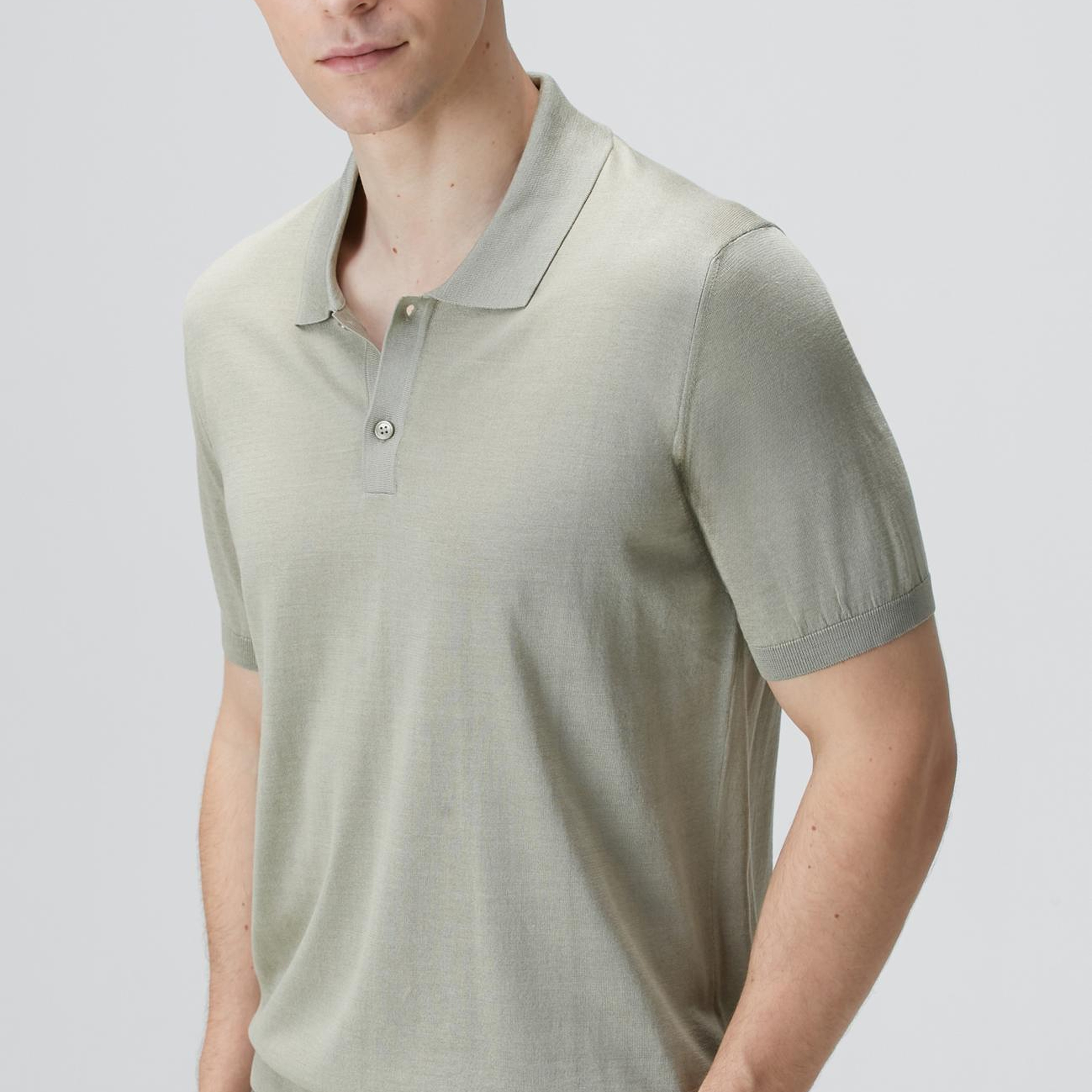 Network Erkek Limited Haki İpek Karışımlı Triko Kazak