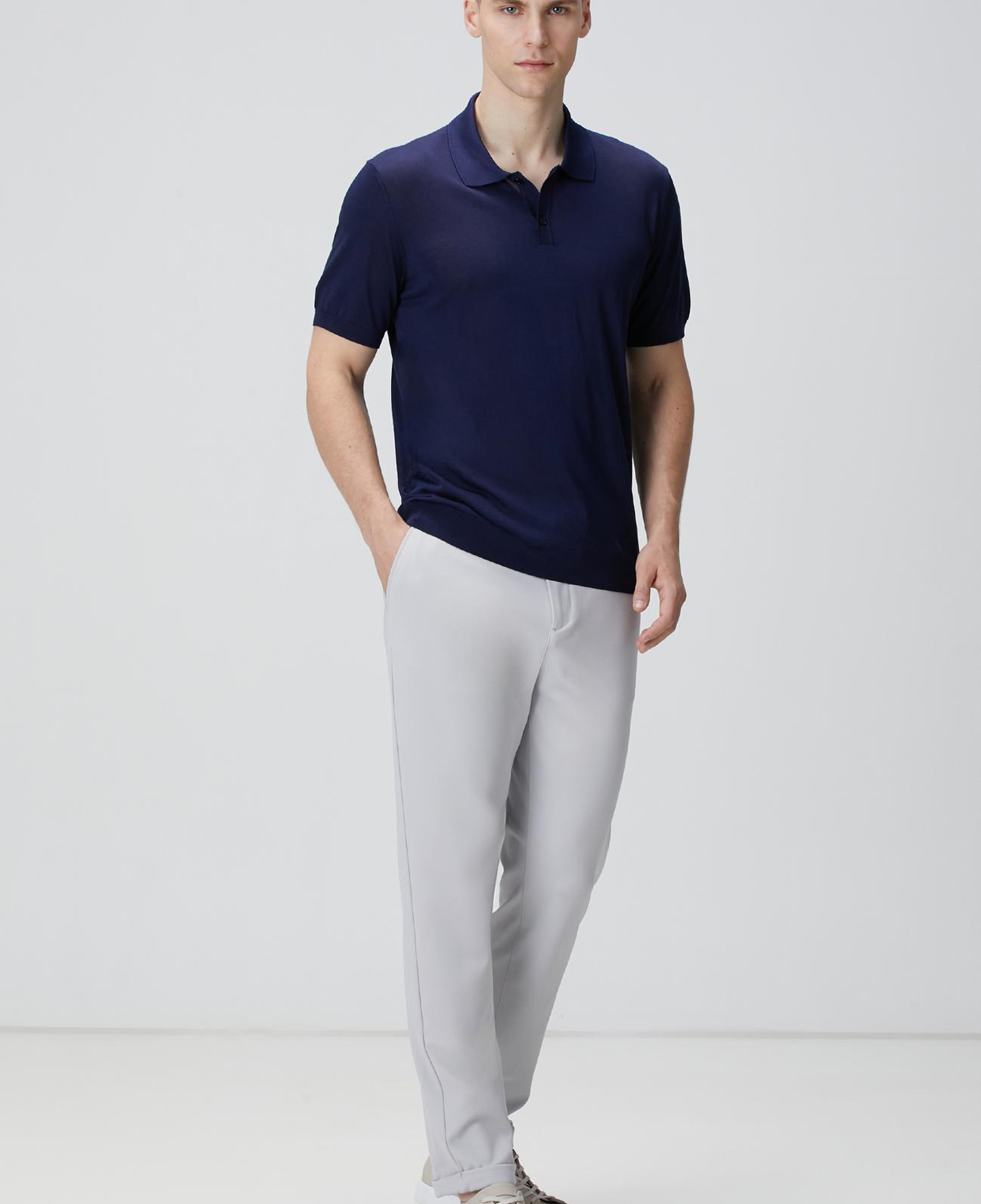 Network Erkek Limited Lacivert İpek Karışımlı Triko Kazak