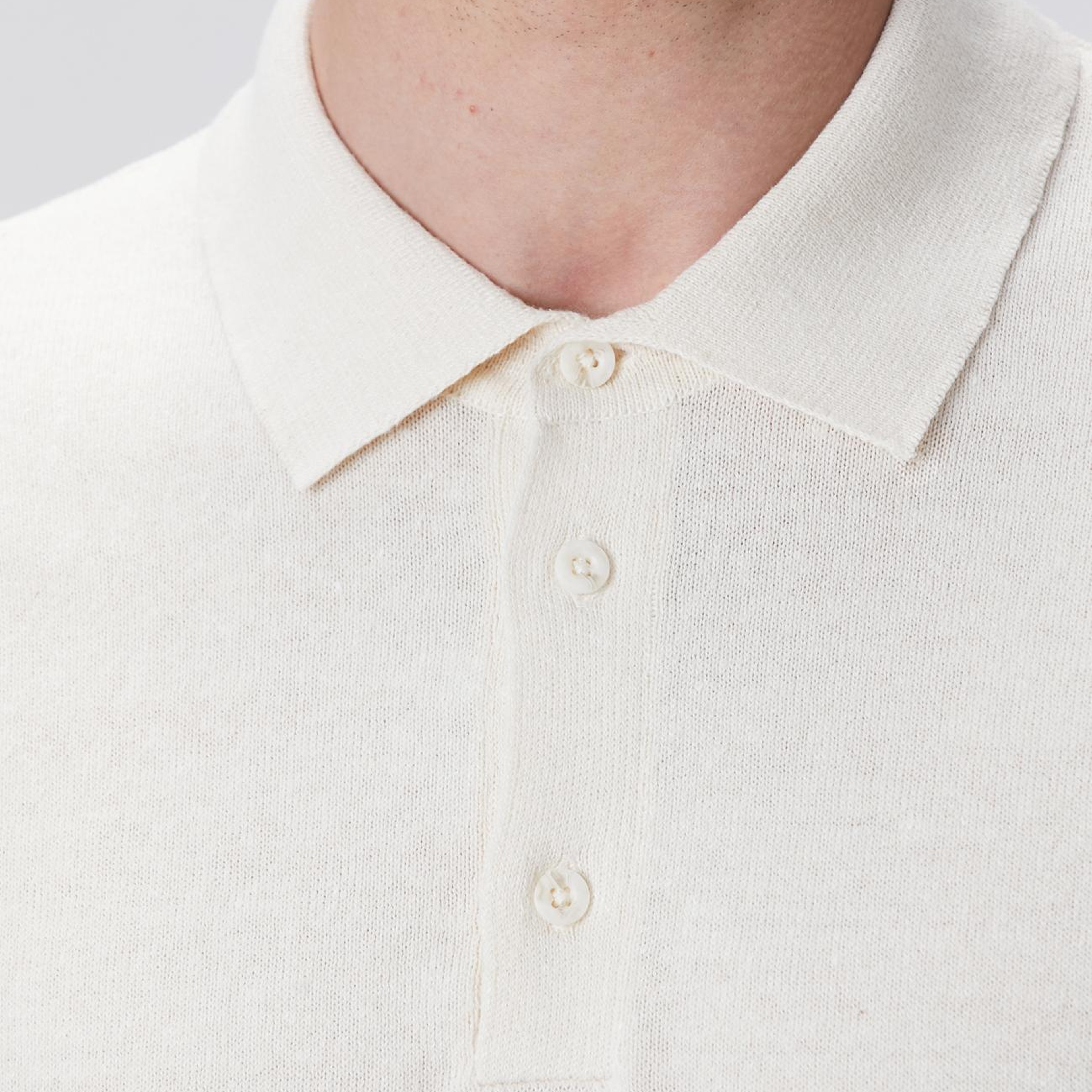 Network Erkek Kırık Beyaz Keten Karışımlı Kazak