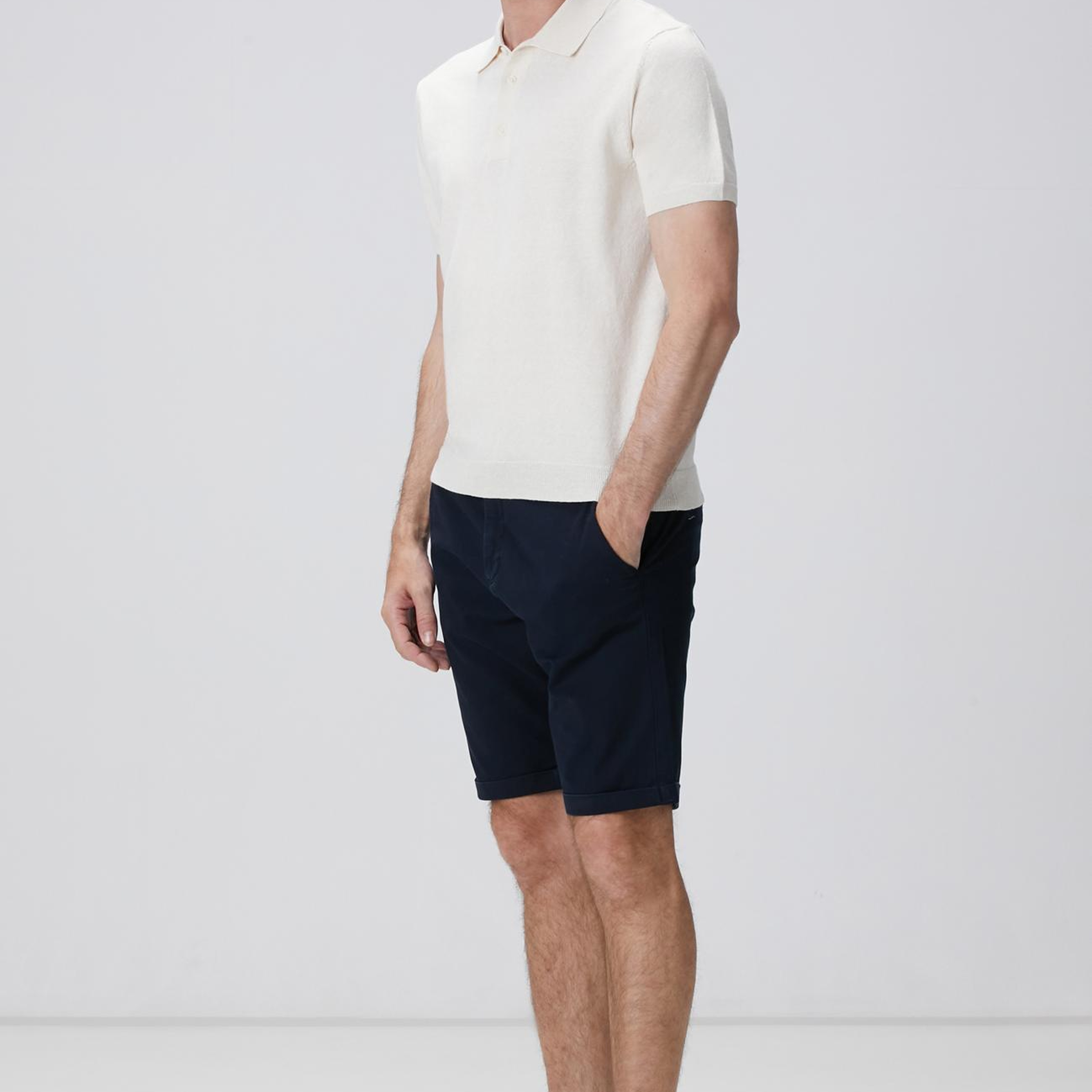 Network Erkek Kırık Beyaz Keten Karışımlı Kazak