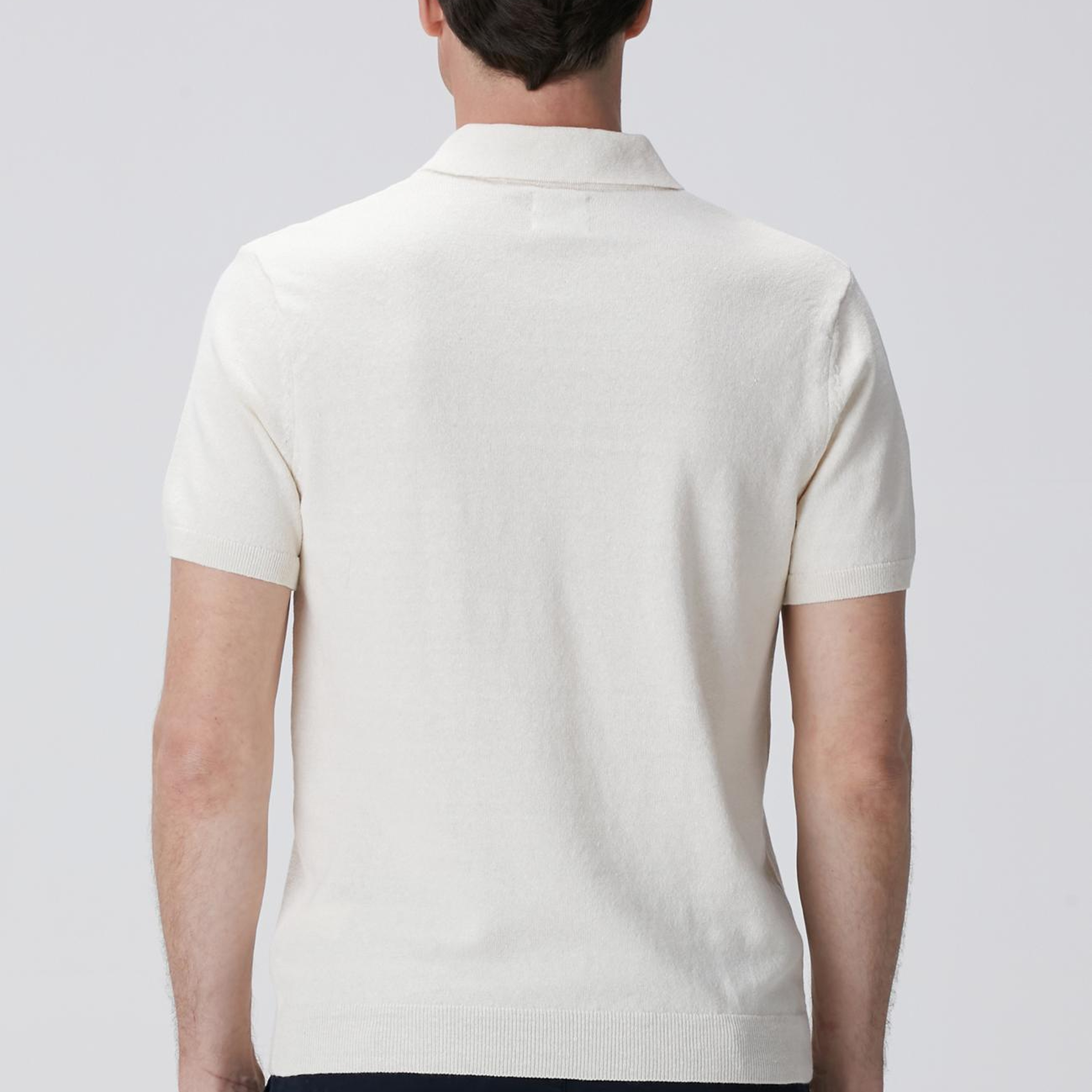 Network Erkek Kırık Beyaz Keten Karışımlı Kazak